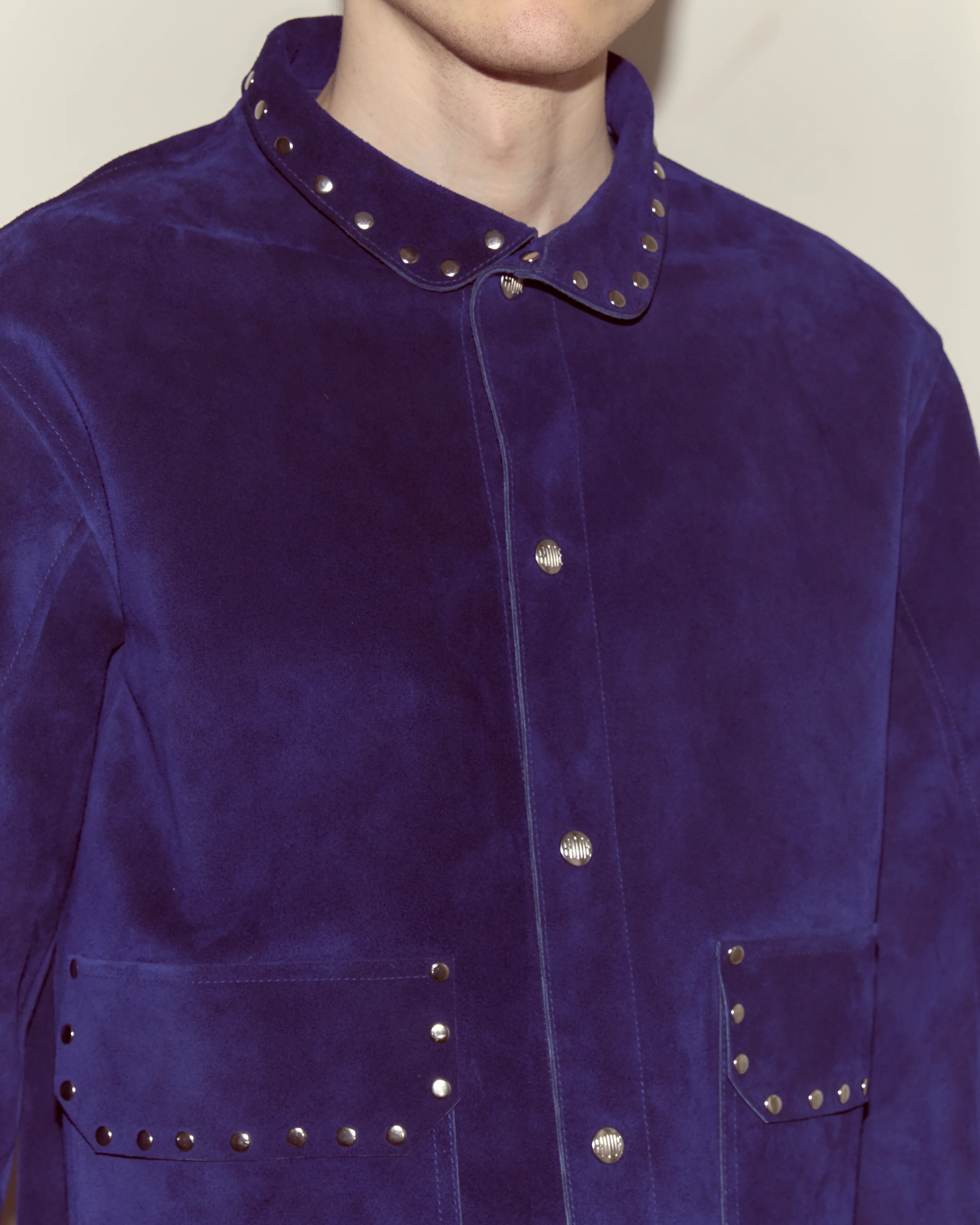Studded Welding Jacket - Blue - Image 2
