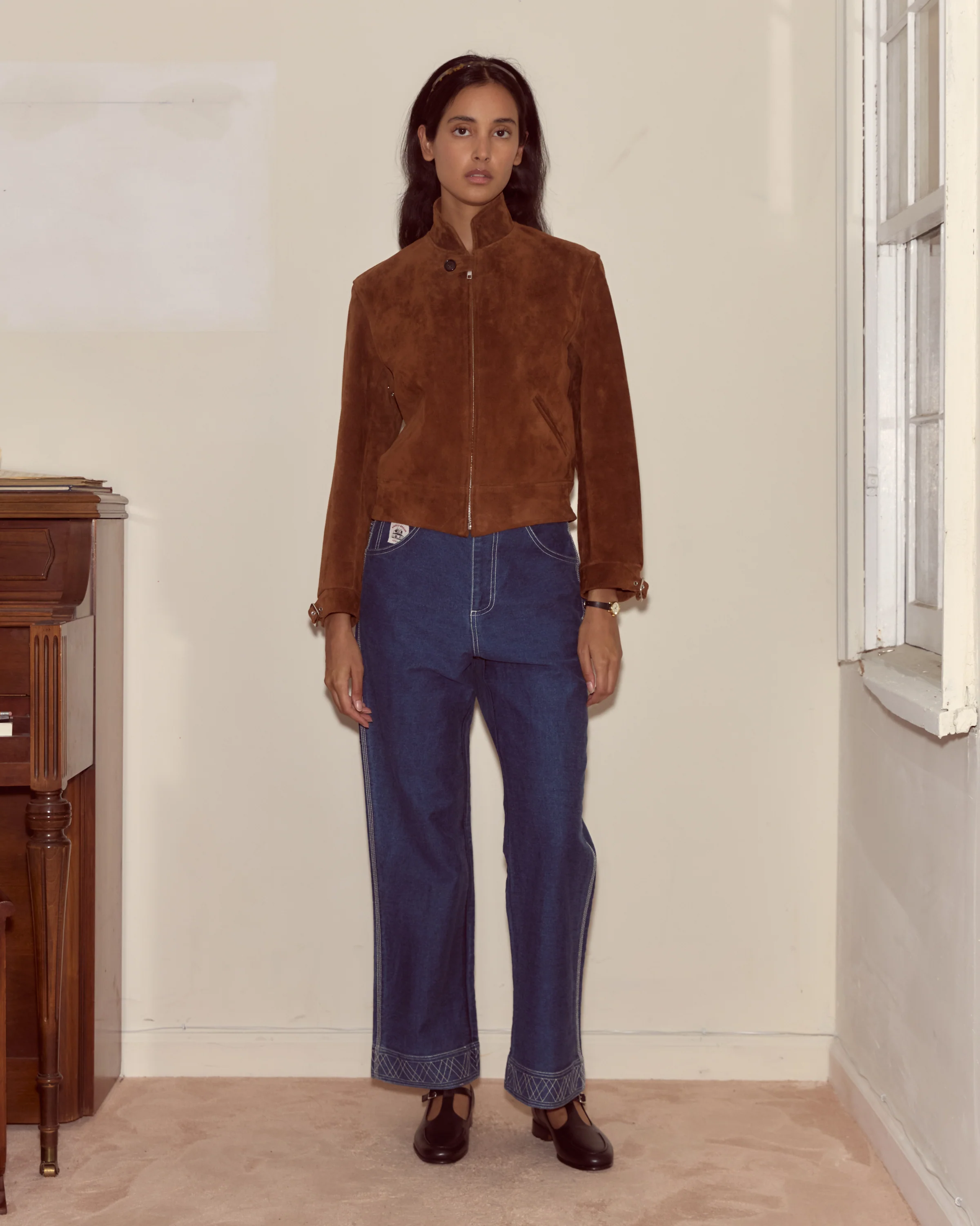 Suede Howard Jacket - Dark Brown - Image 2