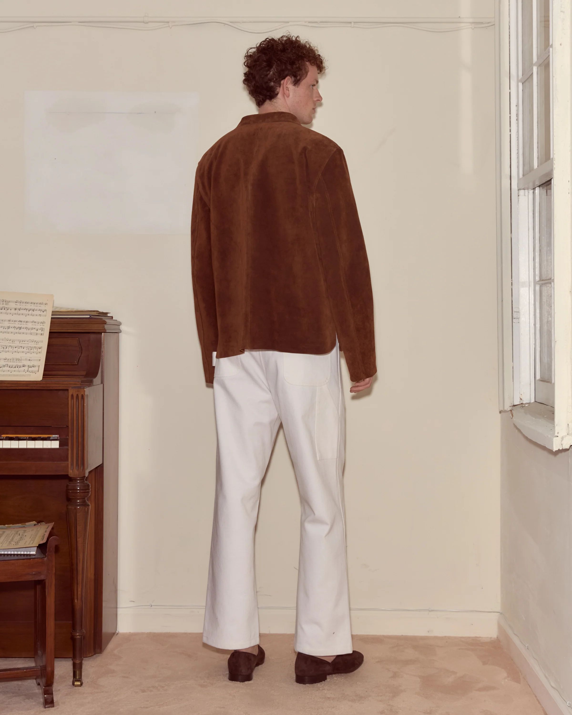 Suede Overshirt - Brown - Image 3