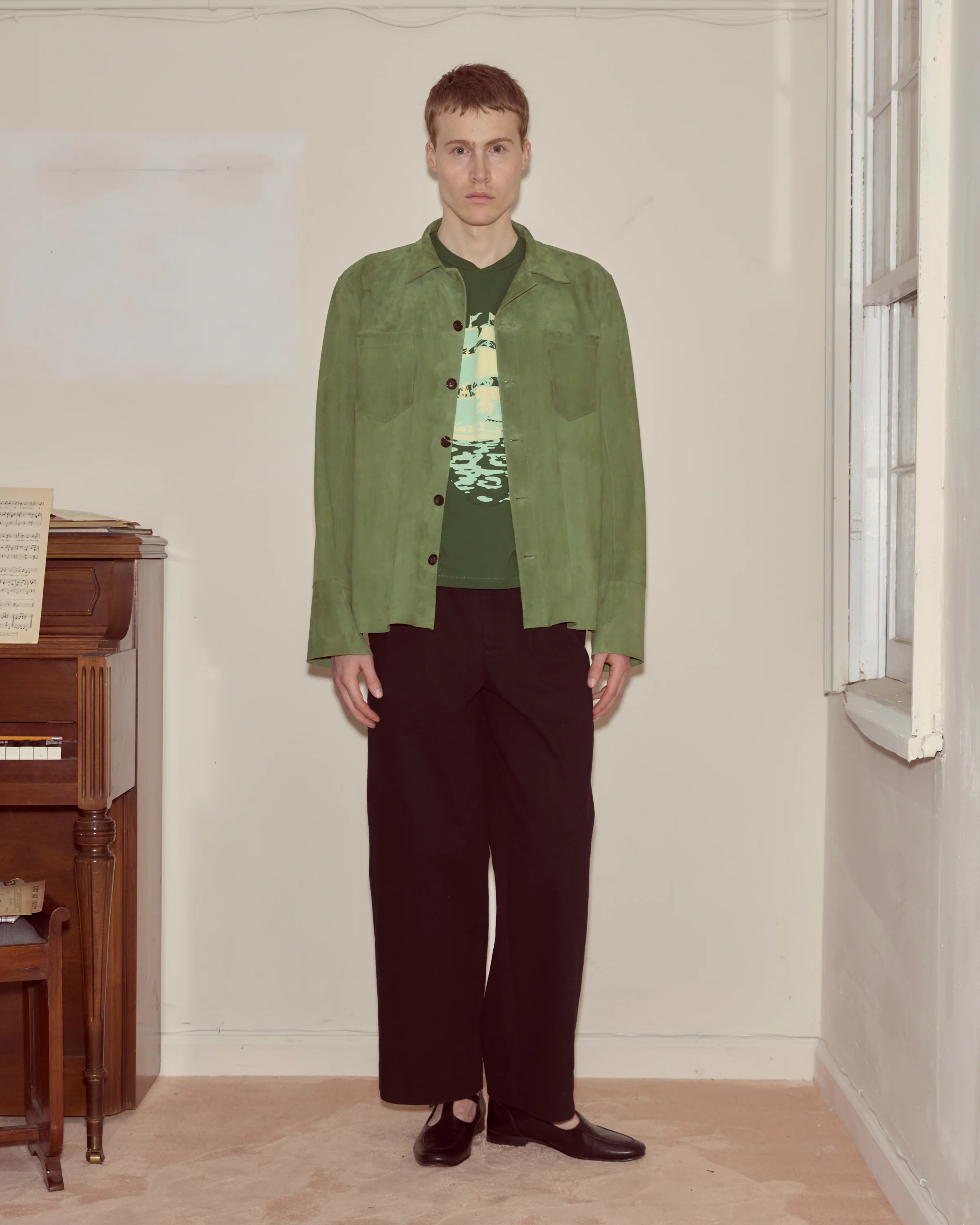 Suede Overshirt - Green