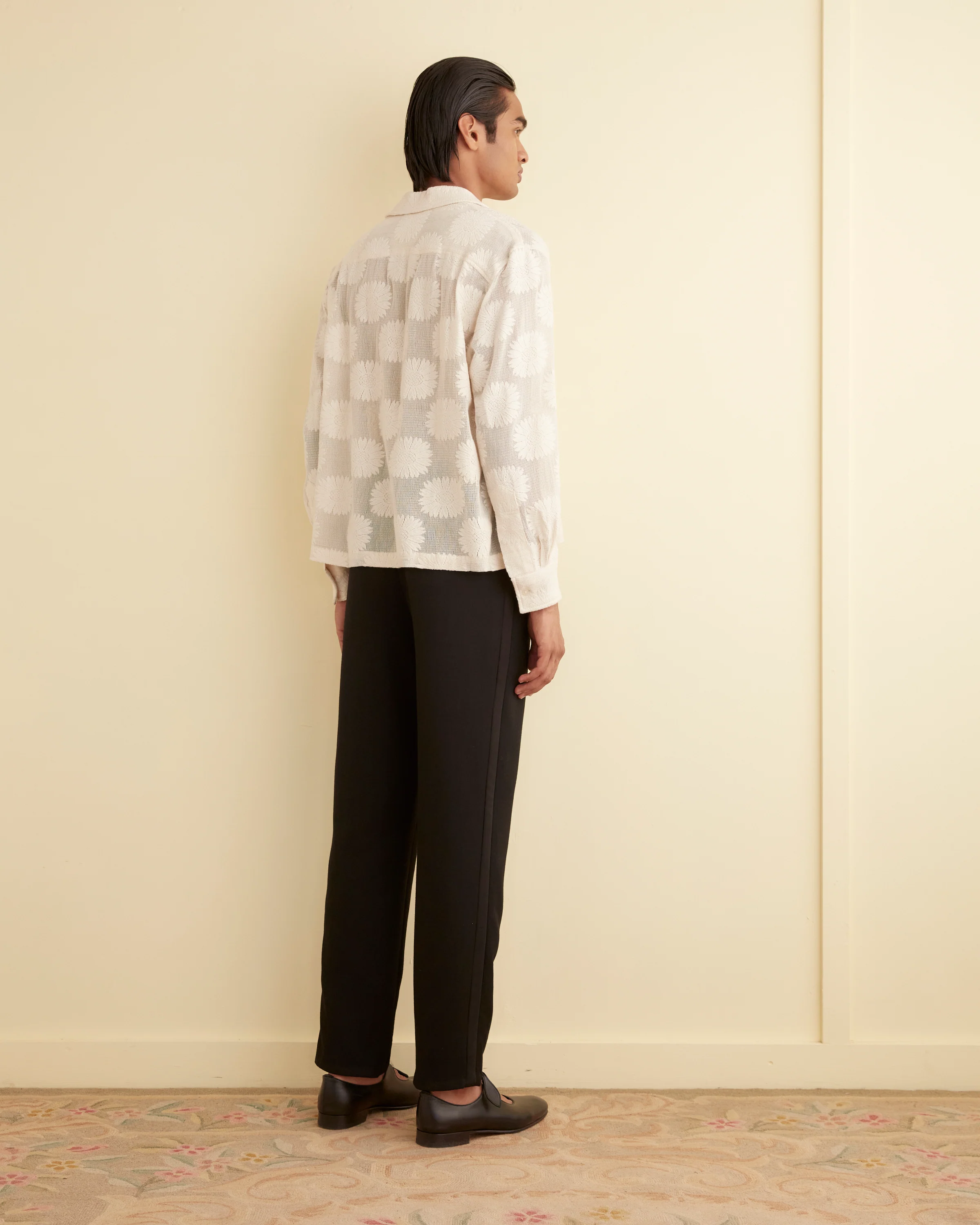 Sunflower Lace Long Sleeve Shirt - Ecru - Image 3