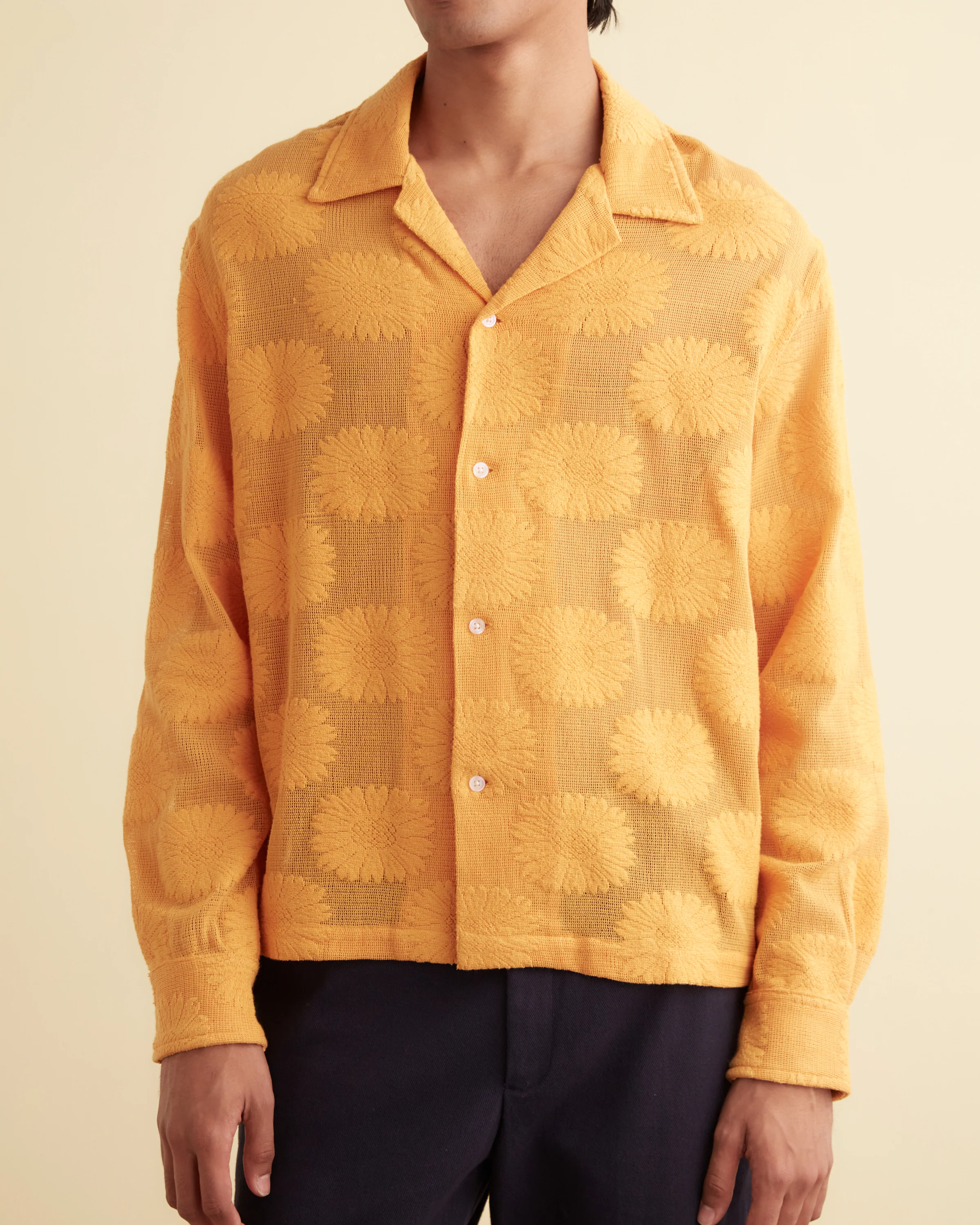Sunflower Lace Long Sleeve Shirt - Golden - Image 2