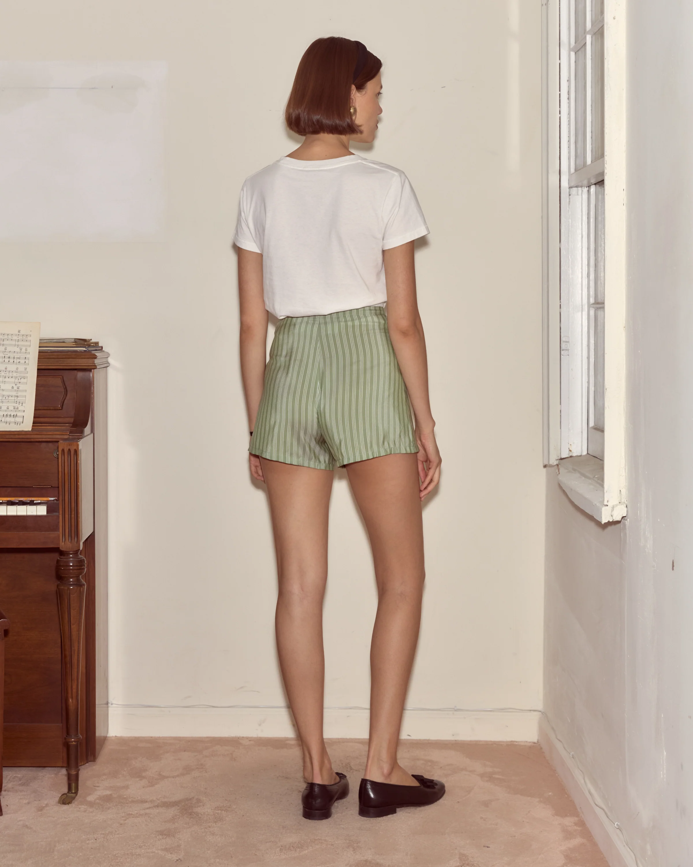 Sylvan Stripe Shorts - Green - Image 3