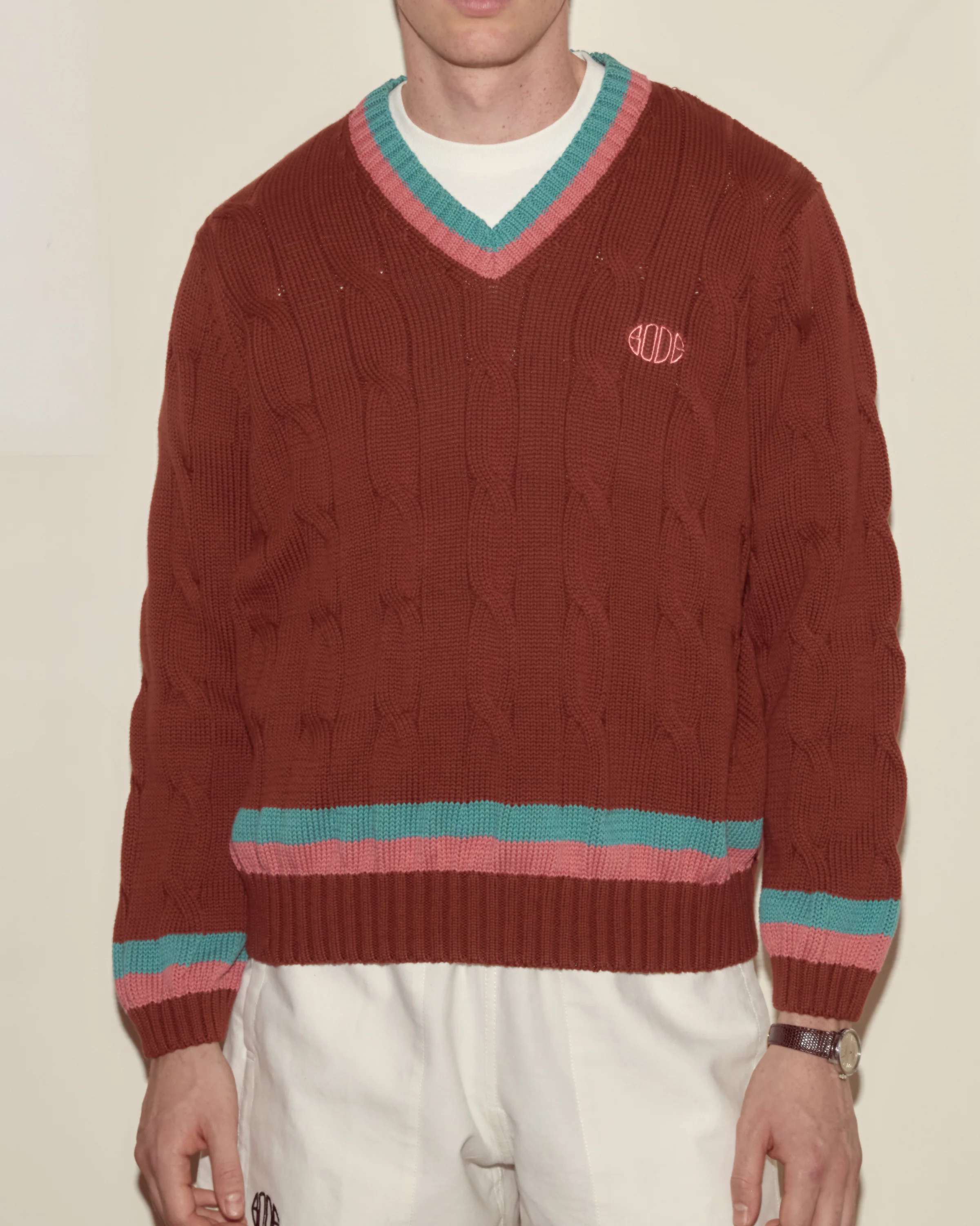 Tennis Sweater - Brown - Image 2