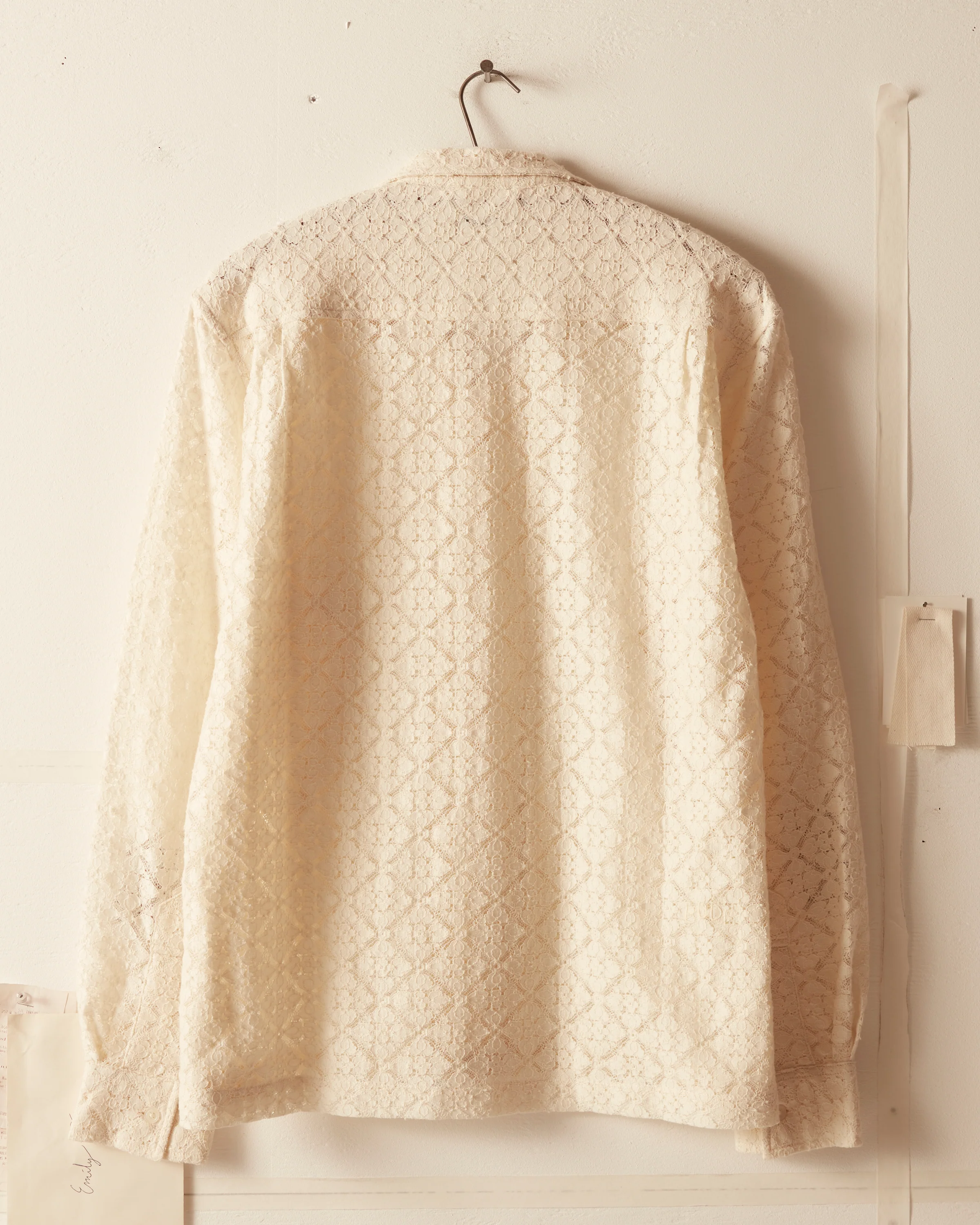 Tile Lace Long Sleeve Shirt - Ecru - Image 5