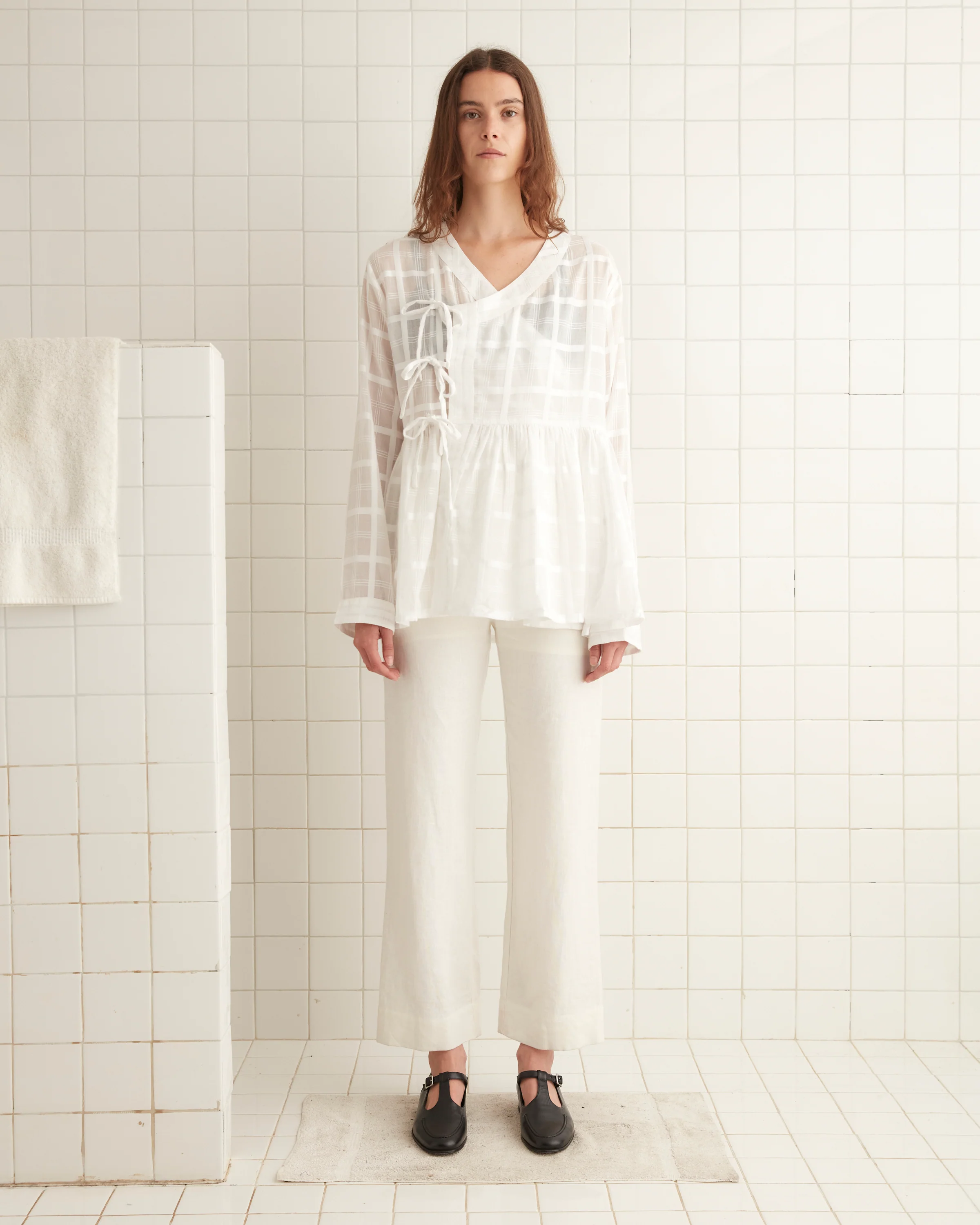 Tonal Plaid Jama Shirt - Image 2
