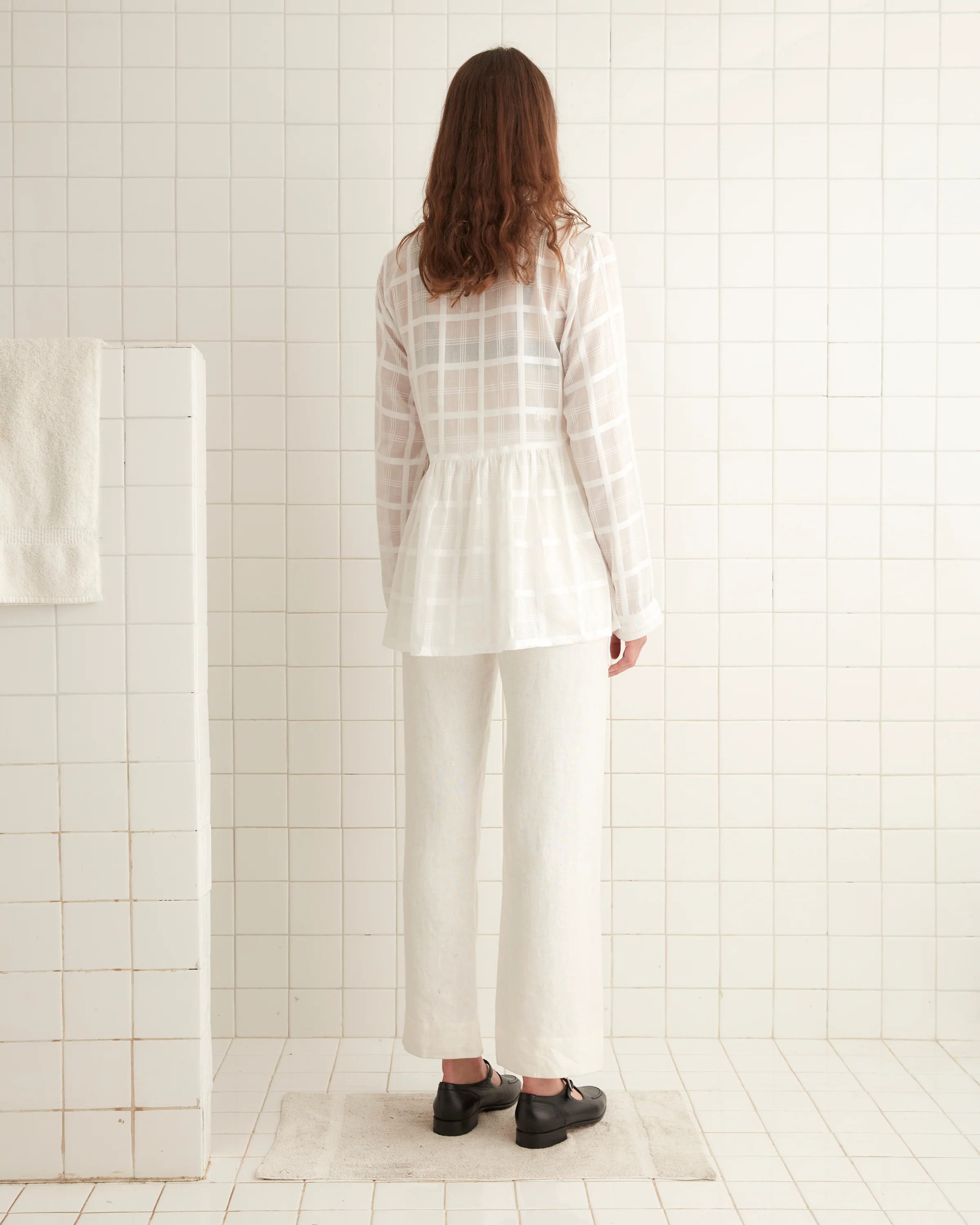 Tonal Plaid Jama Shirt - Image 3
