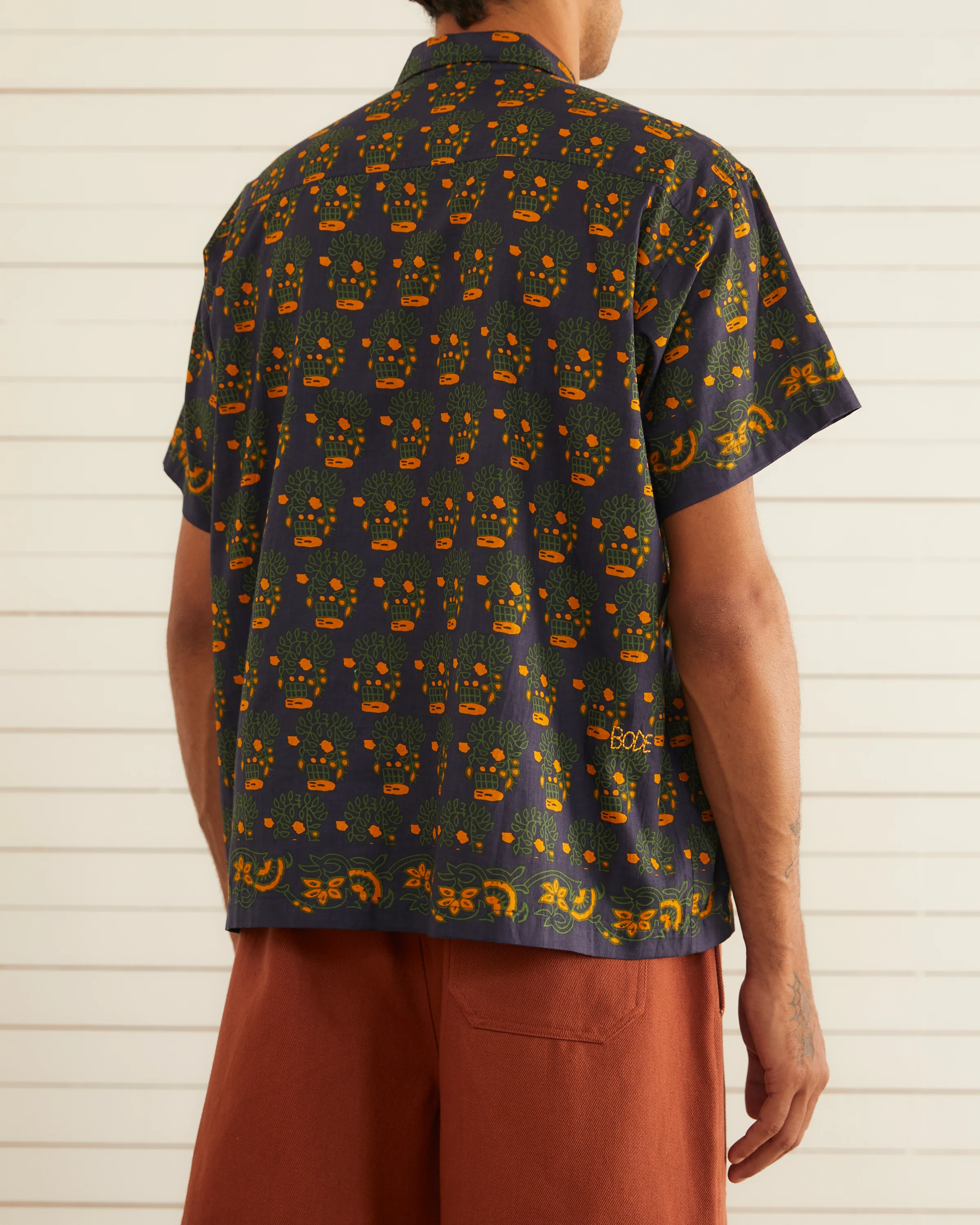 Trellis Block Print Short Sleeve Shirt - Image 4