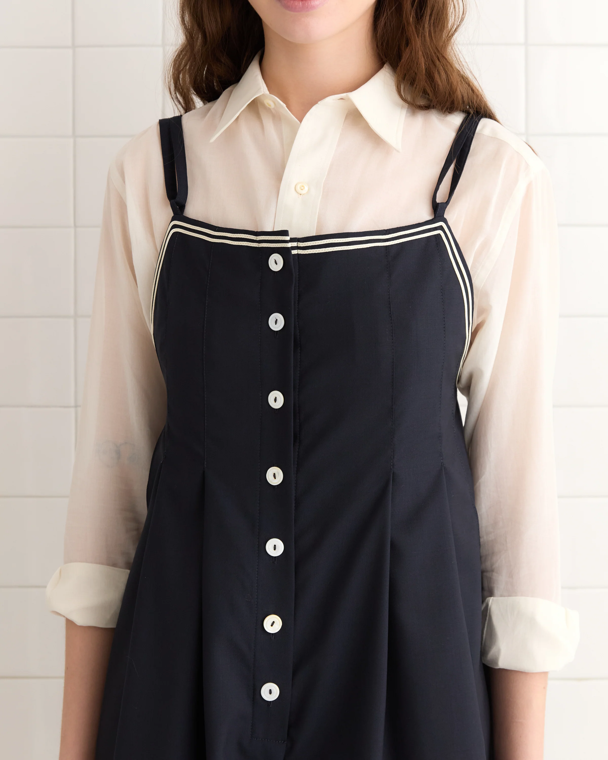 Trimmed Gardner Jumpsuit - Navy - Image 2
