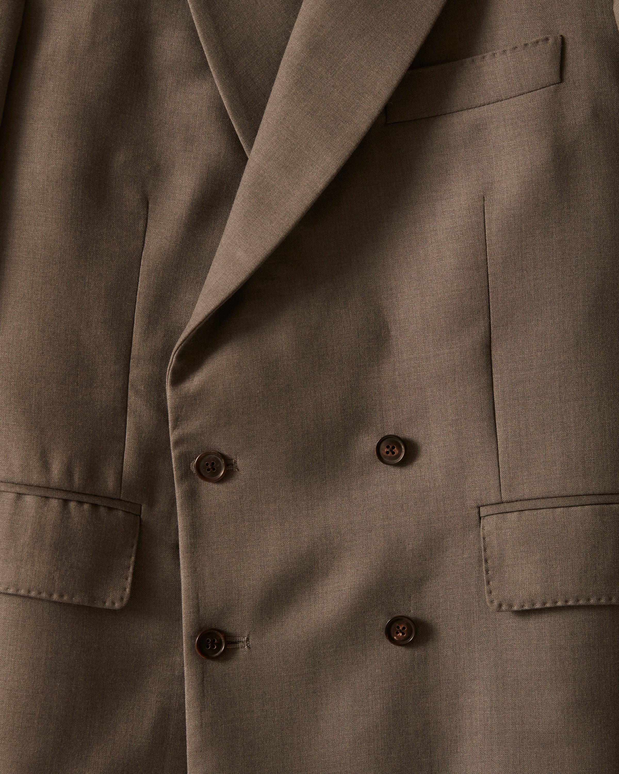 Tropical Wool Double-Breasted Suit Jacket - Image 2