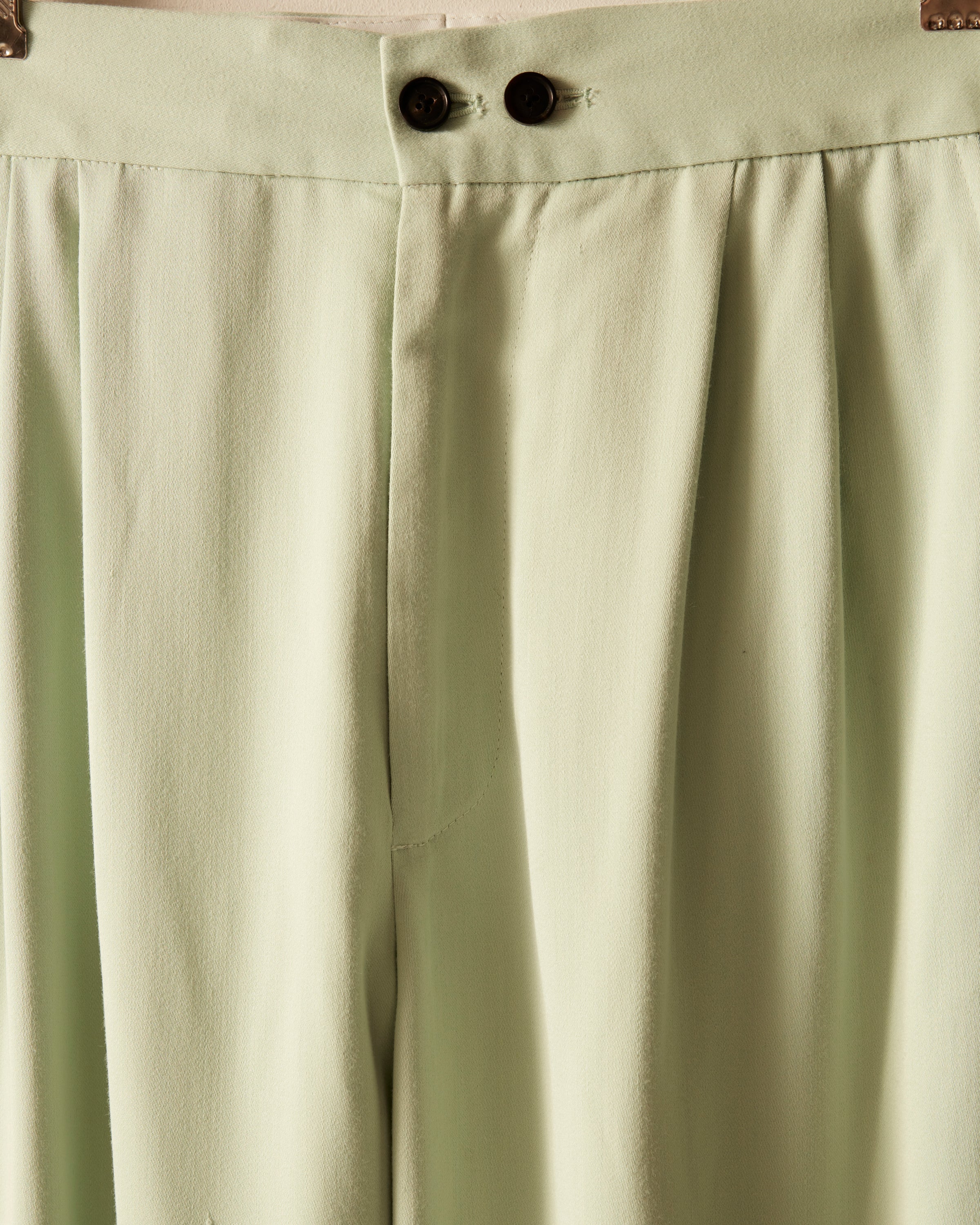 Tropical Wool Double Button Trousers - Mint - Image 3