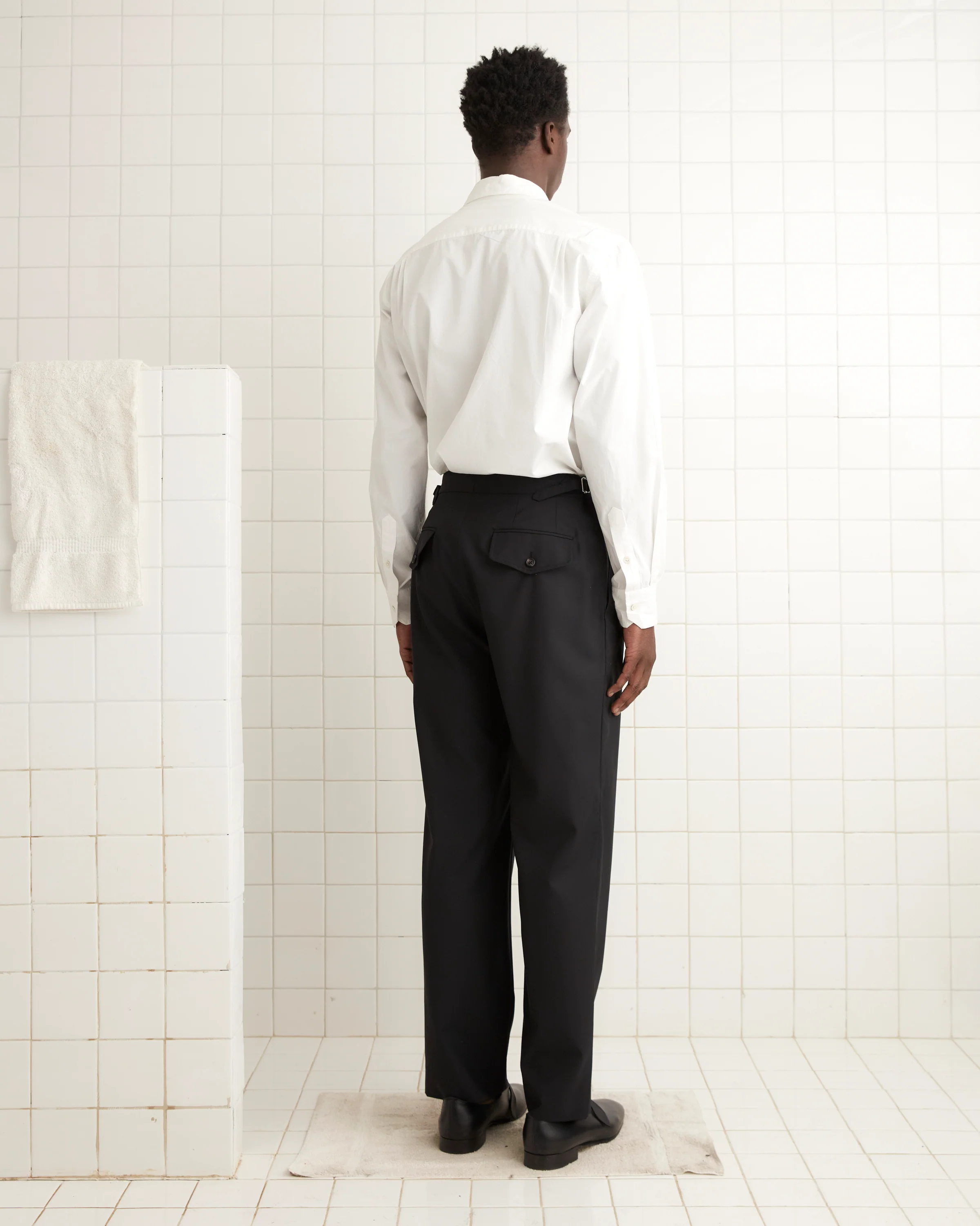 Tropical Wool Double-Button Trousers - Image 3