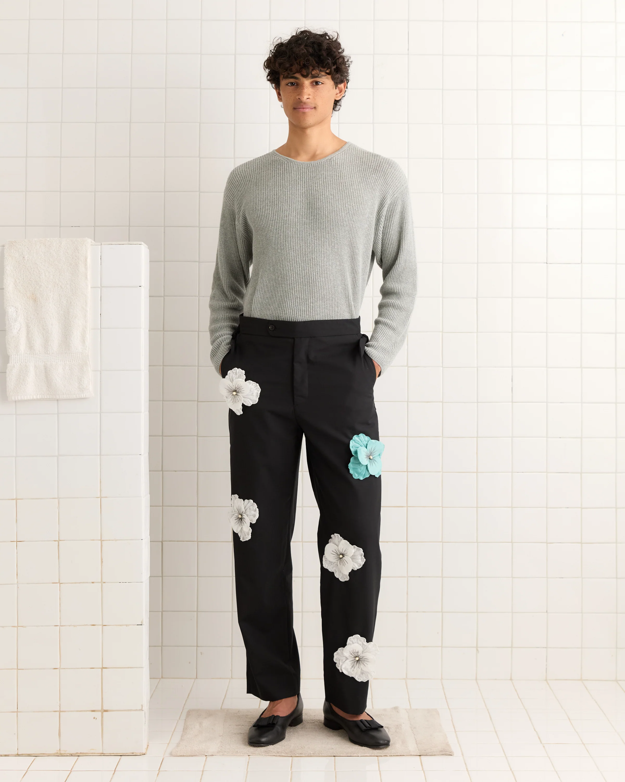 Tropical Wool Pansy Trousers