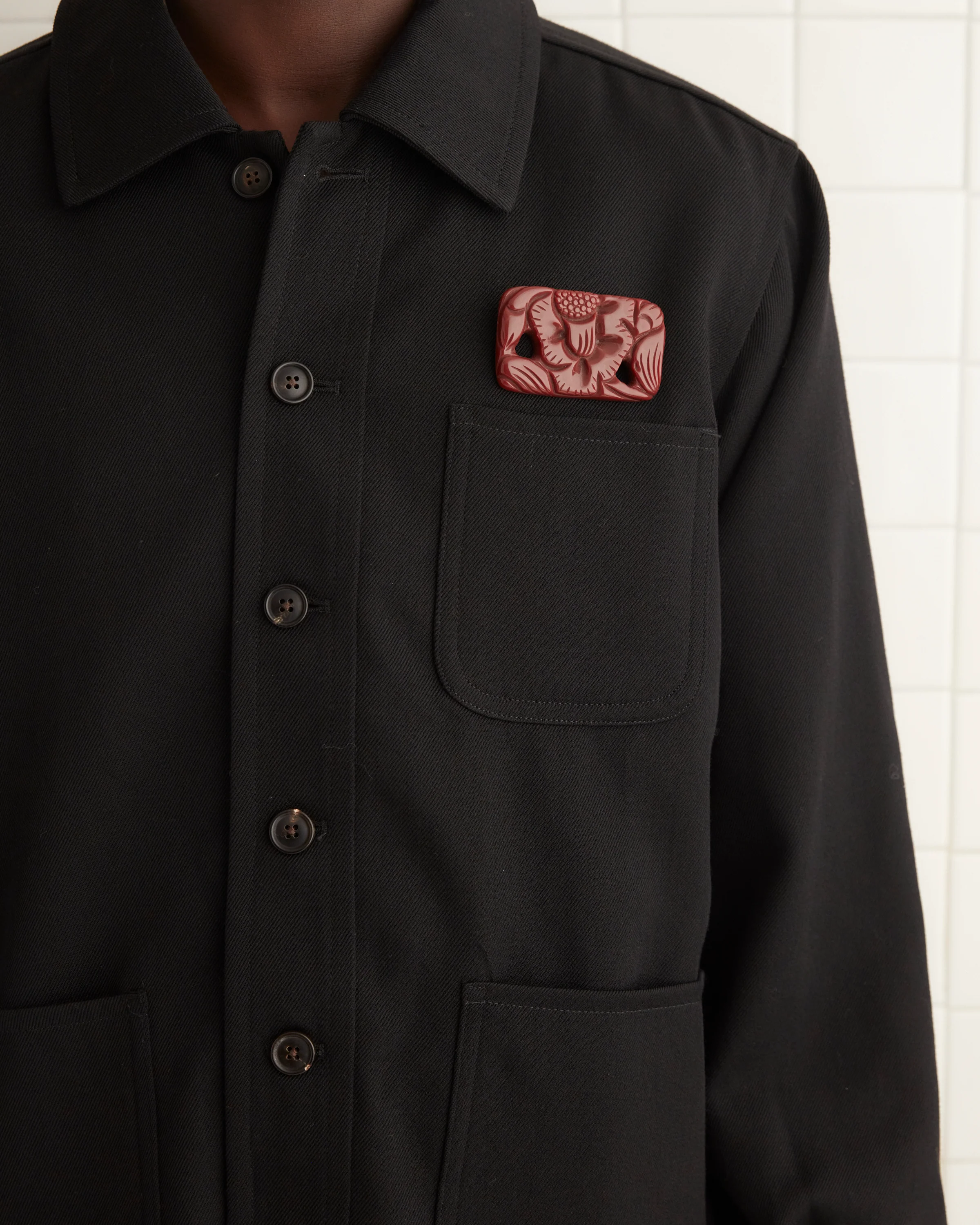 Twill Franck Jacket - Black - Image 3