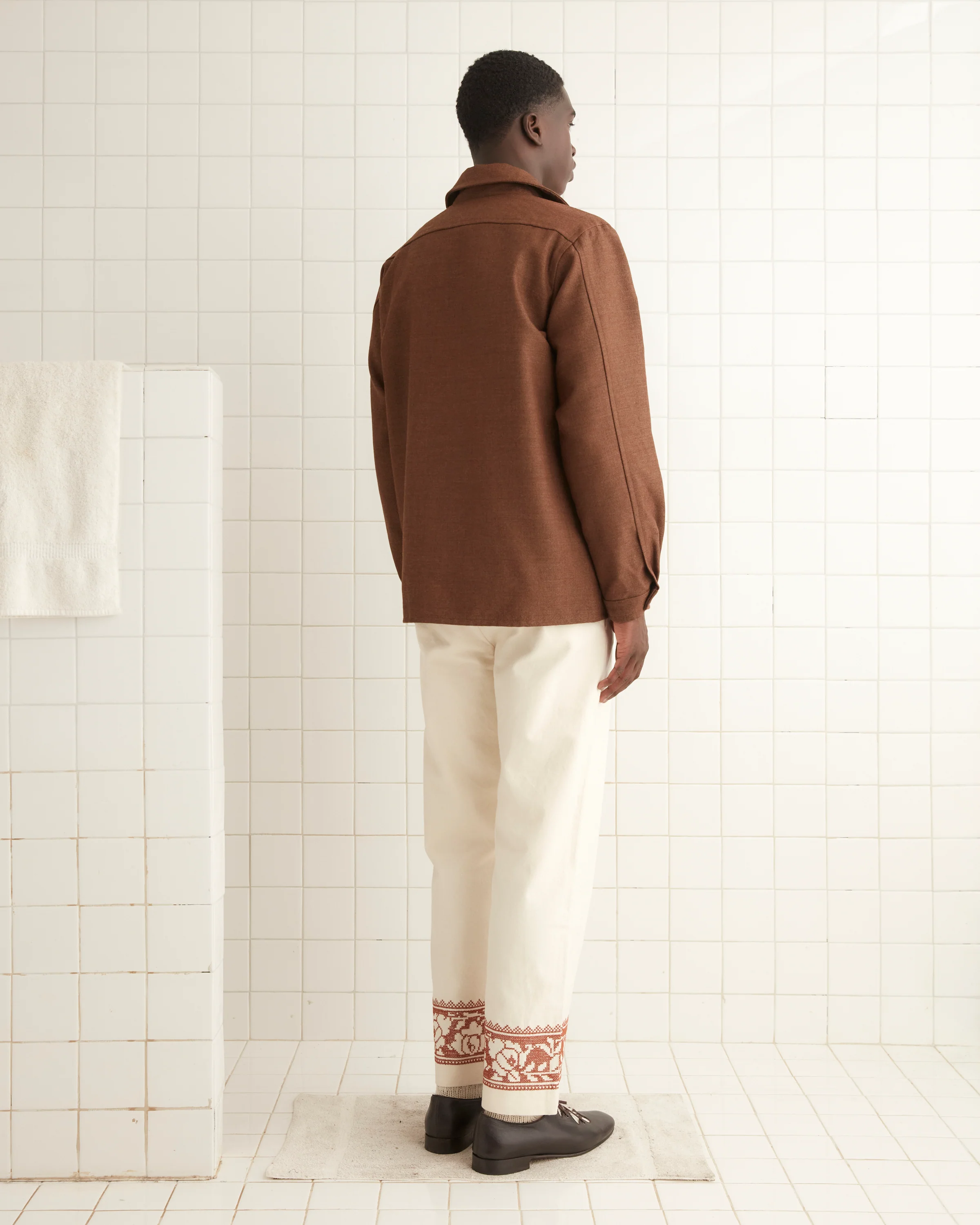 Twill Franck Jacket - Brown - Image 3