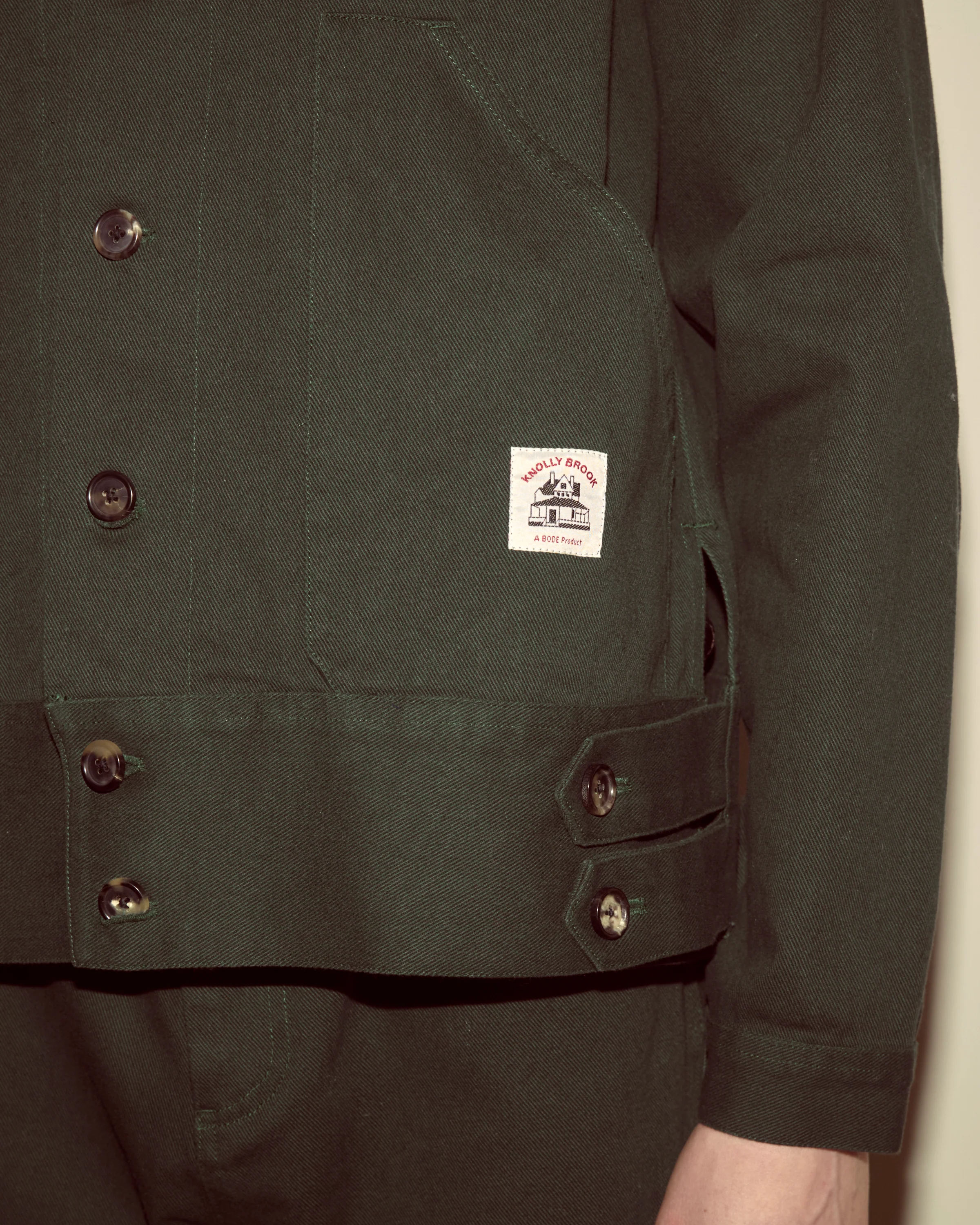 Twill Knolly Brook Side Tab Jacket - Dark Green - Image 2