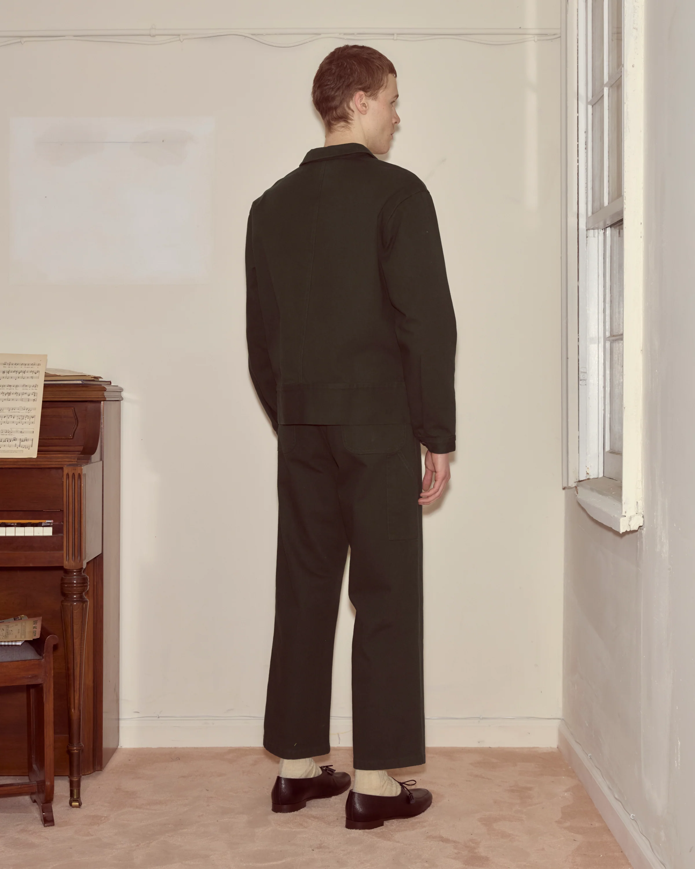 Twill Knolly Brook Side Tab Jacket - Dark Green - Image 3
