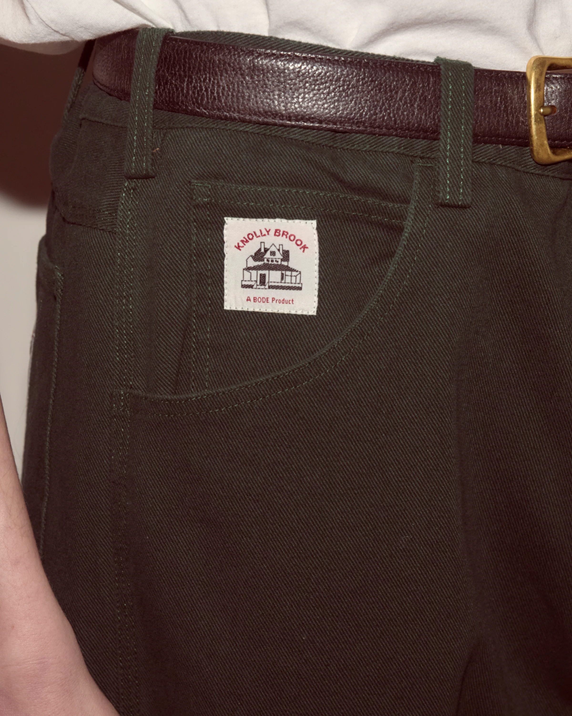 Twill Knolly Brook Trousers - Dark Green - Image 2