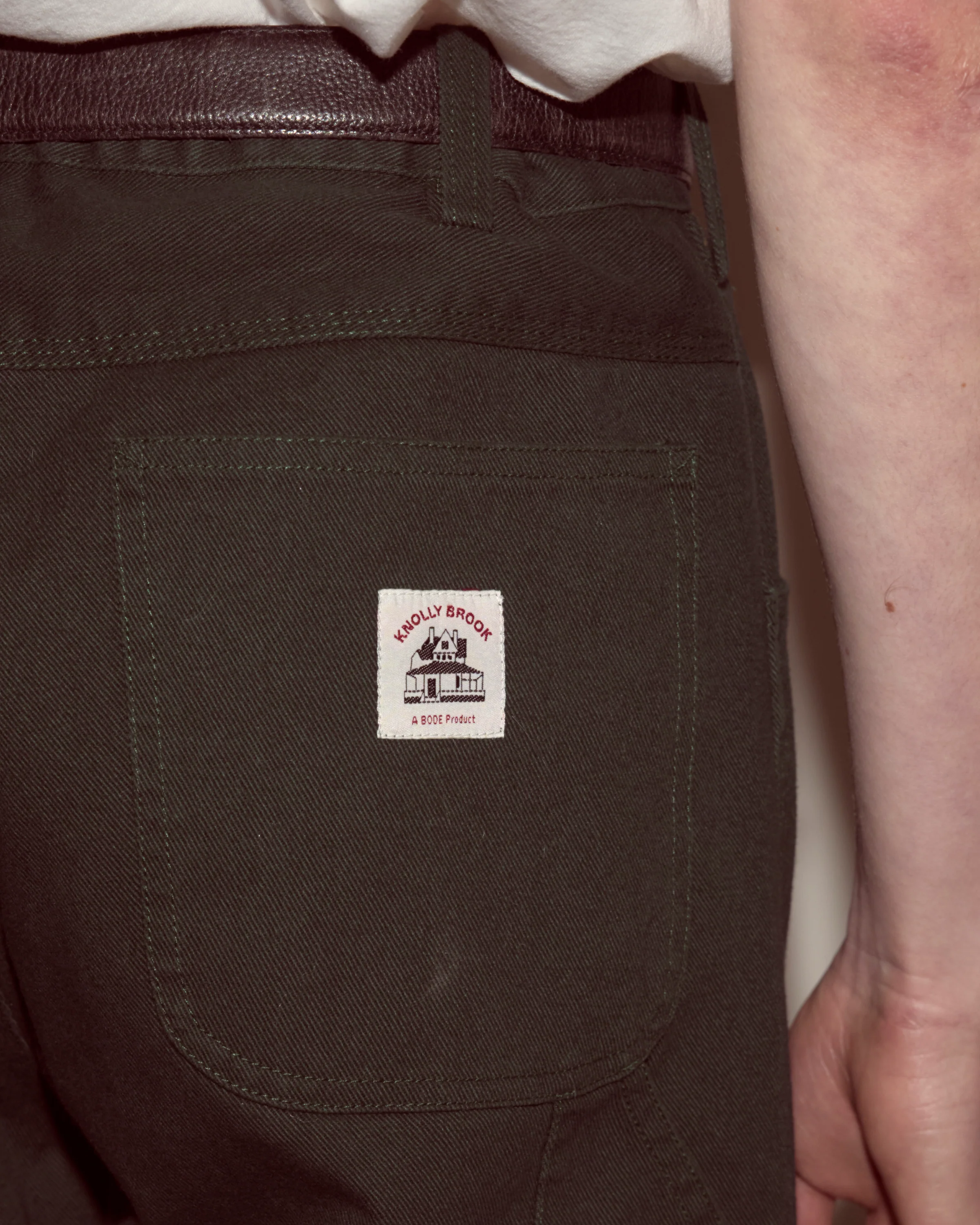 Twill Knolly Brook Trousers - Dark Green - Image 4