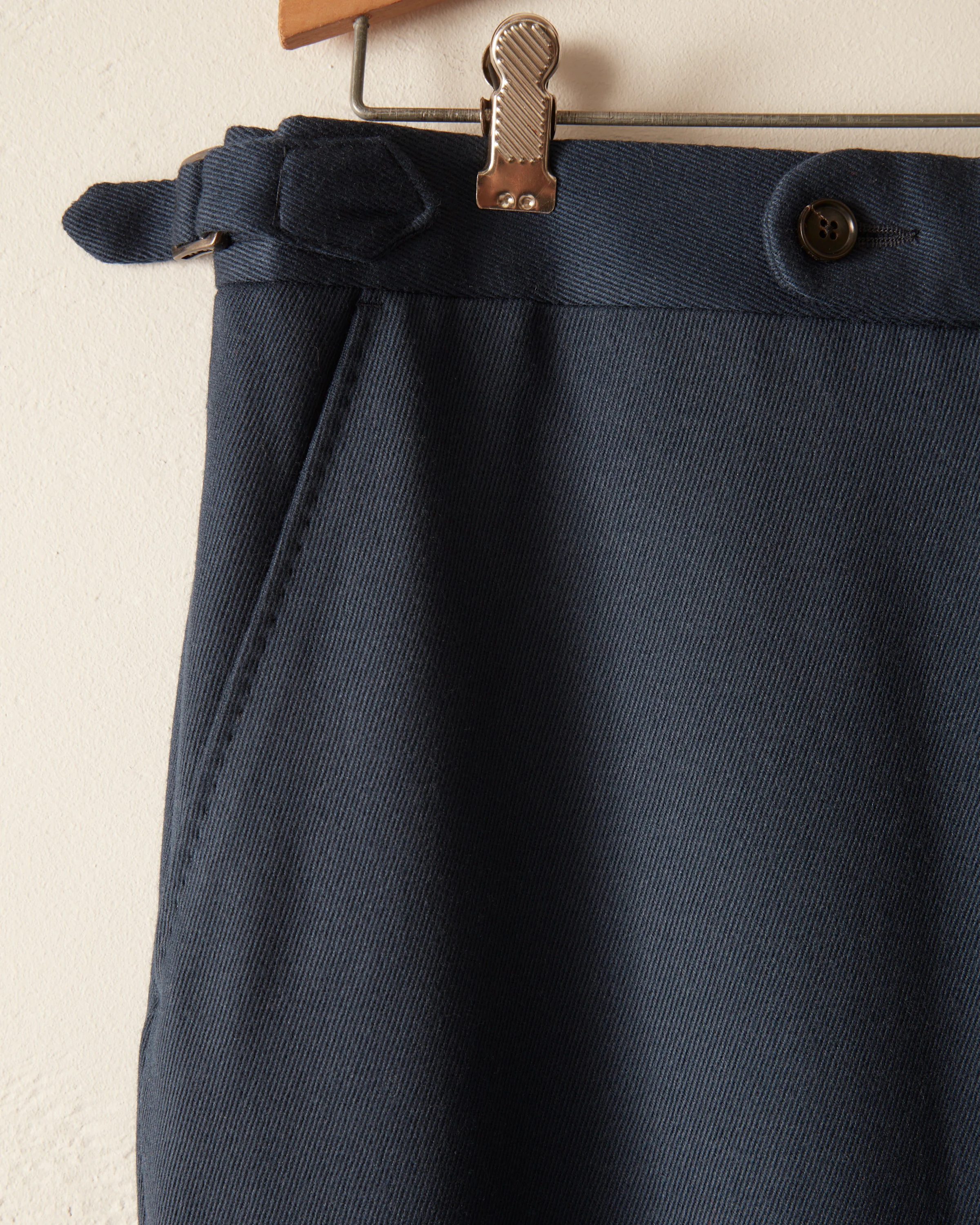 Twill Side-Buckle Trousers - Petrol - Image 4