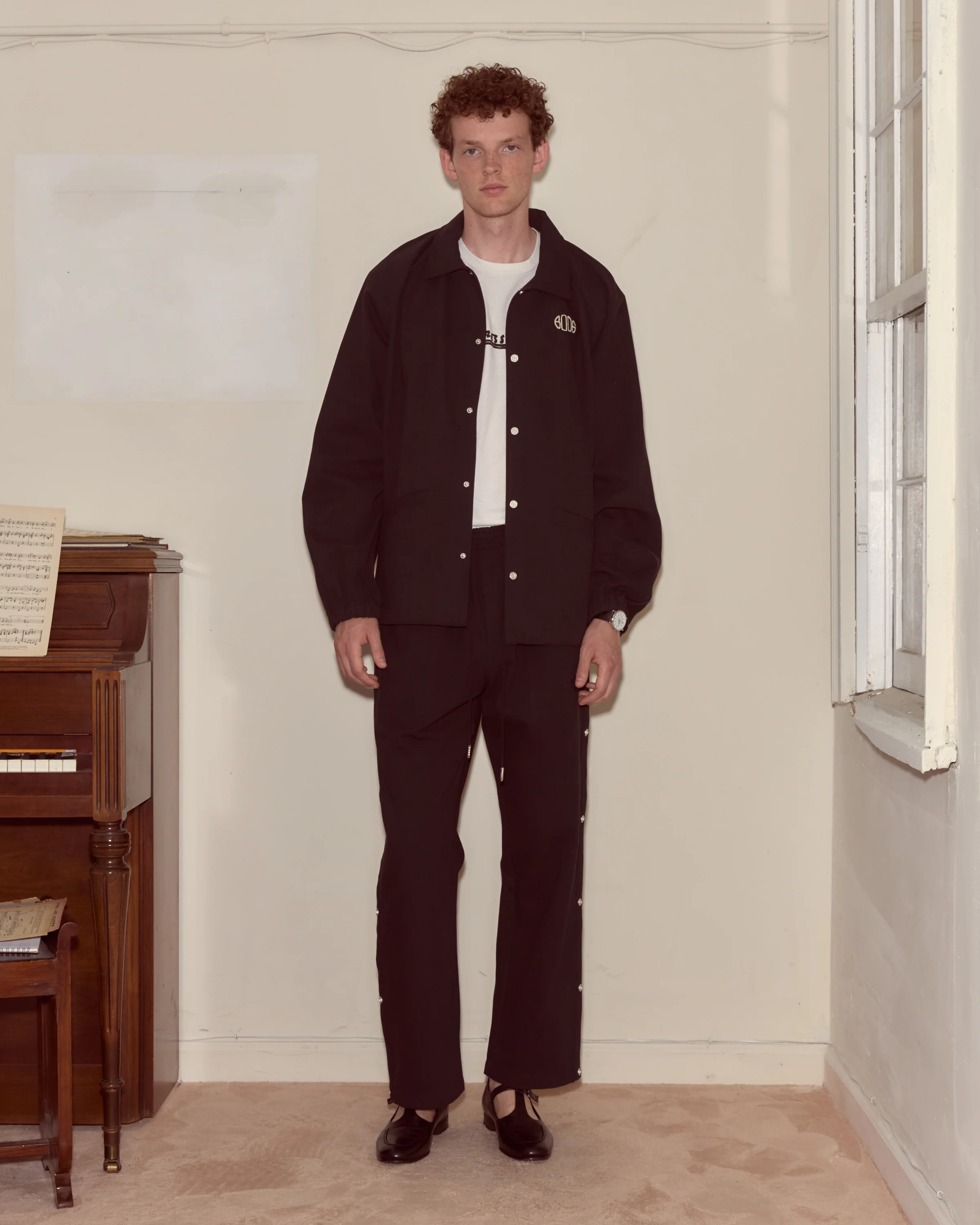 Twill Track Jacket - Black - Image 2