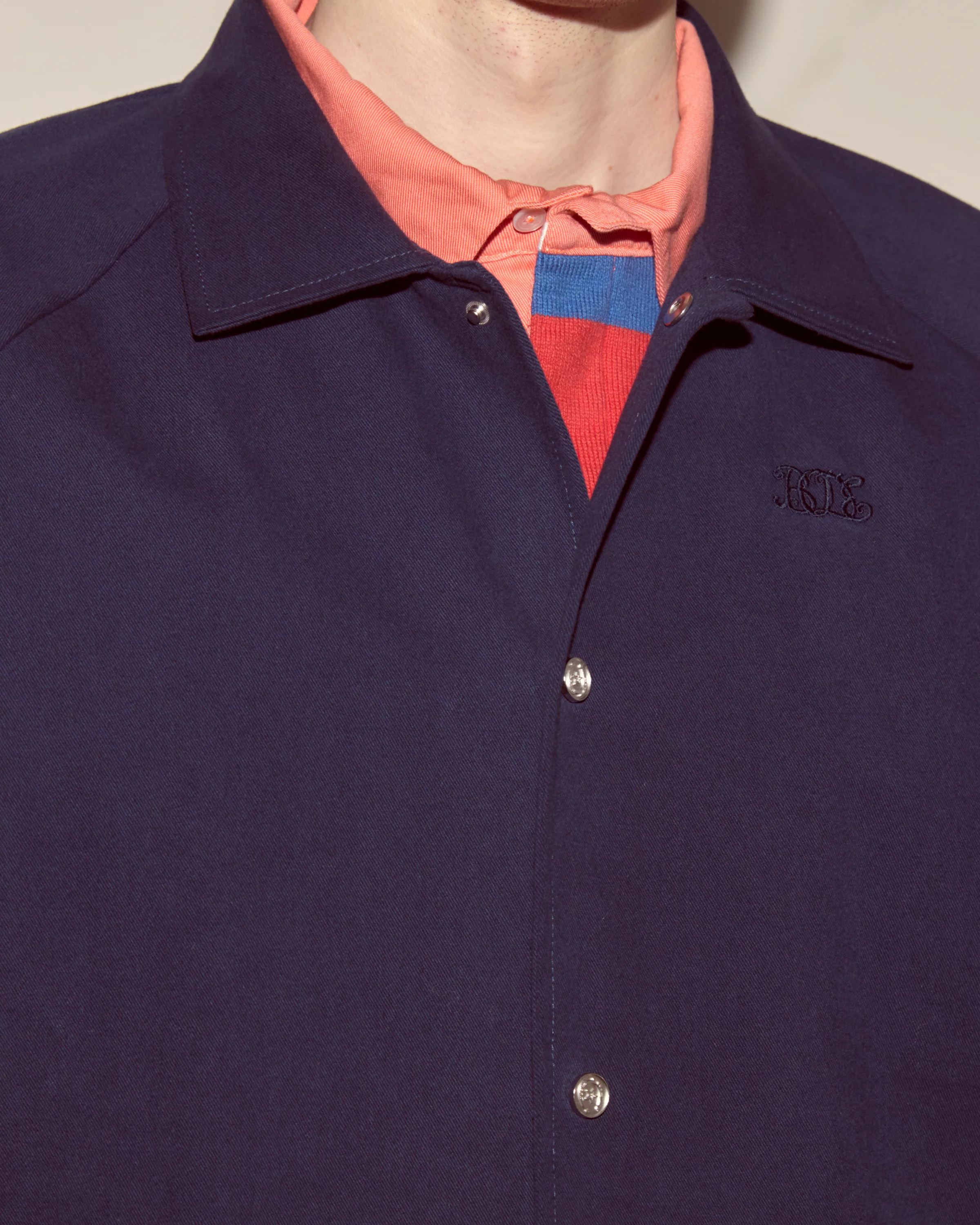 Twill Track Jacket - Navy - Image 2