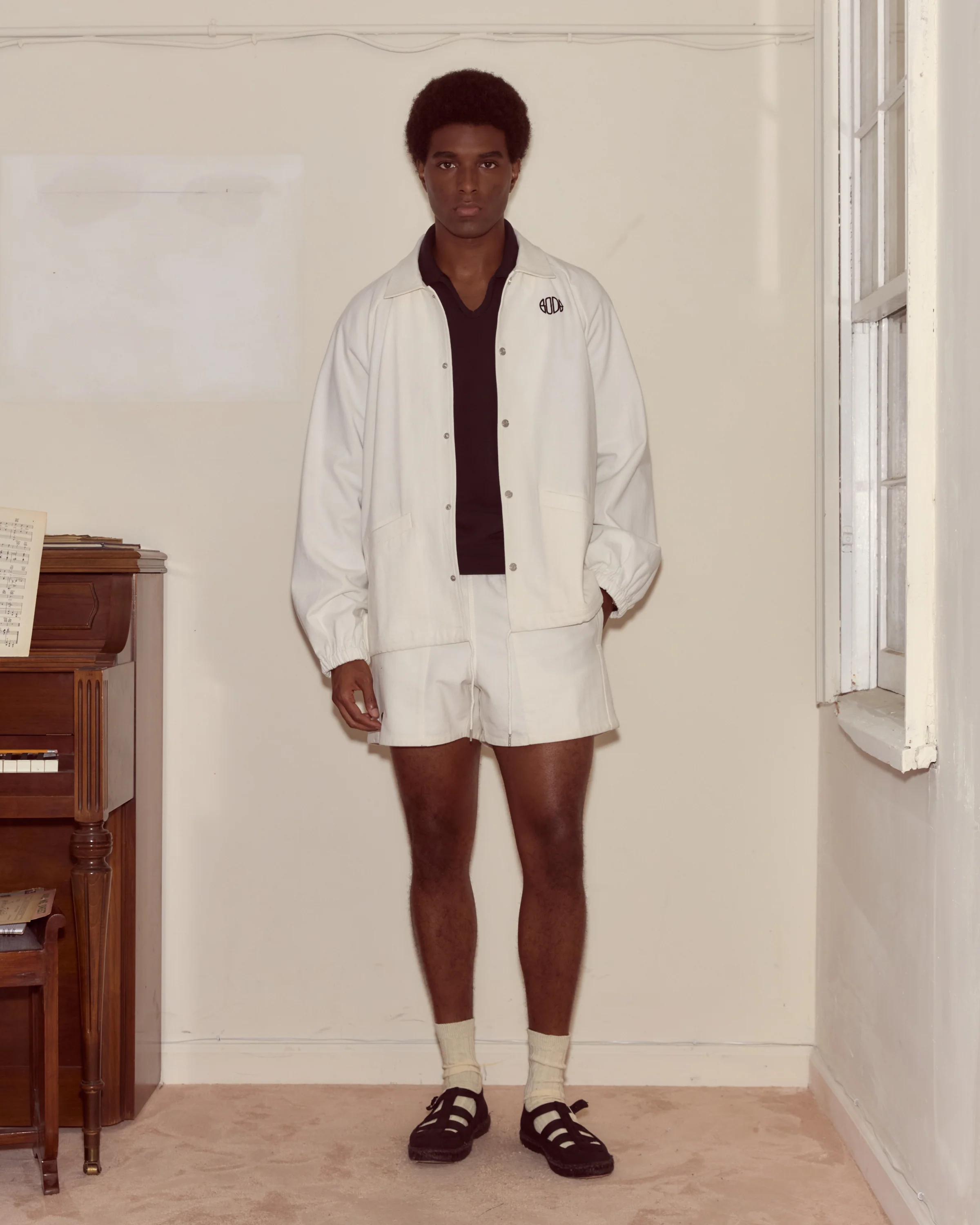 Twill Track Jacket - White