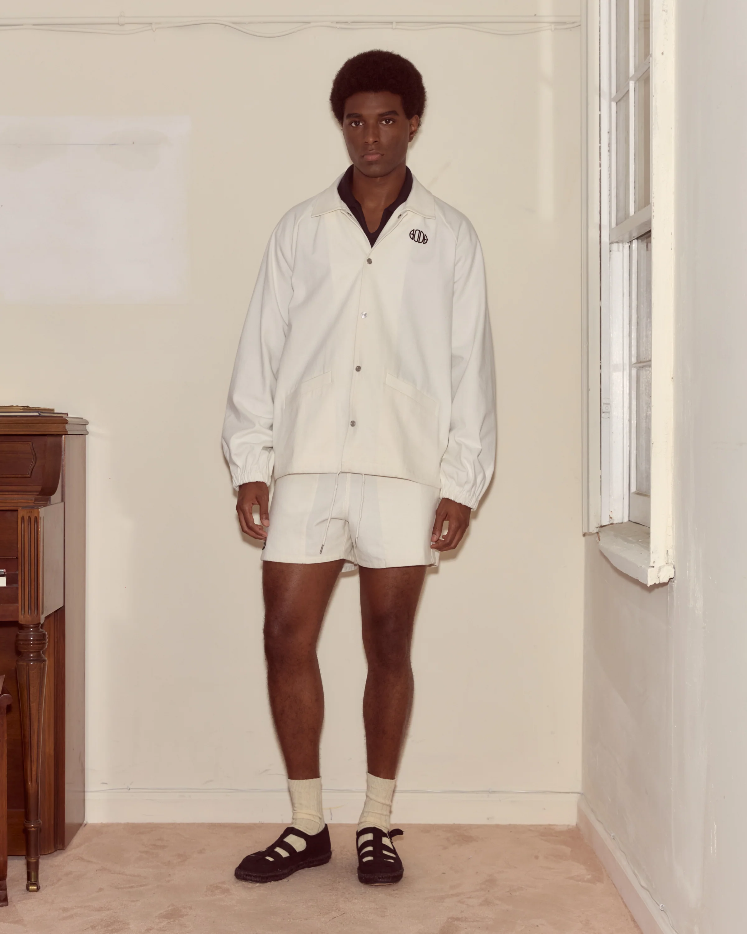 Twill Track Jacket - White - Image 3