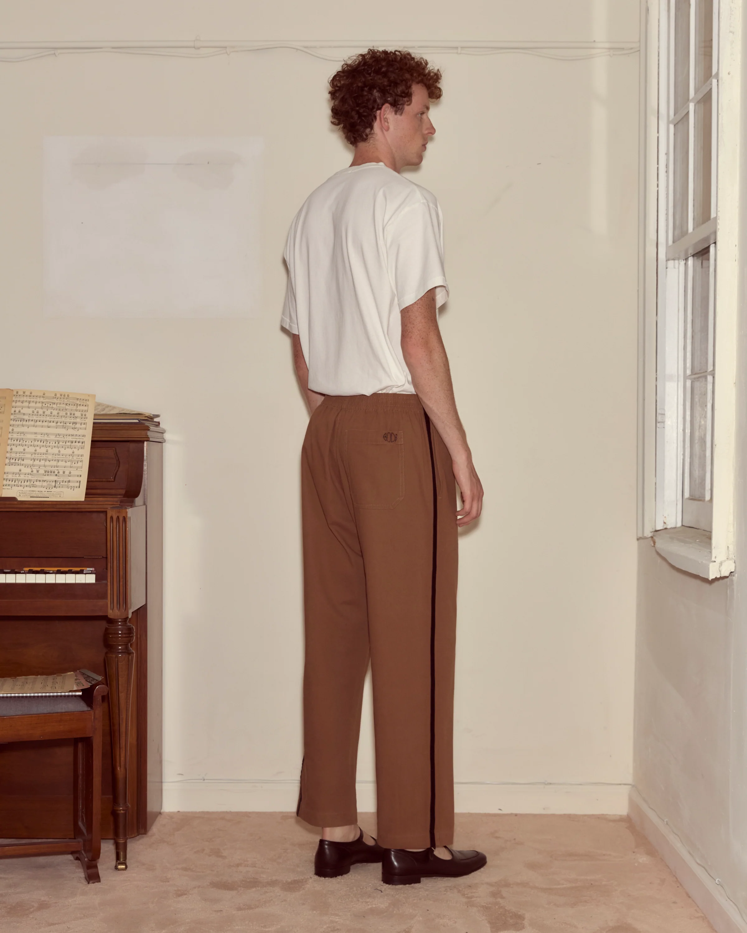 Twill Track Pants - Brown - Image 3