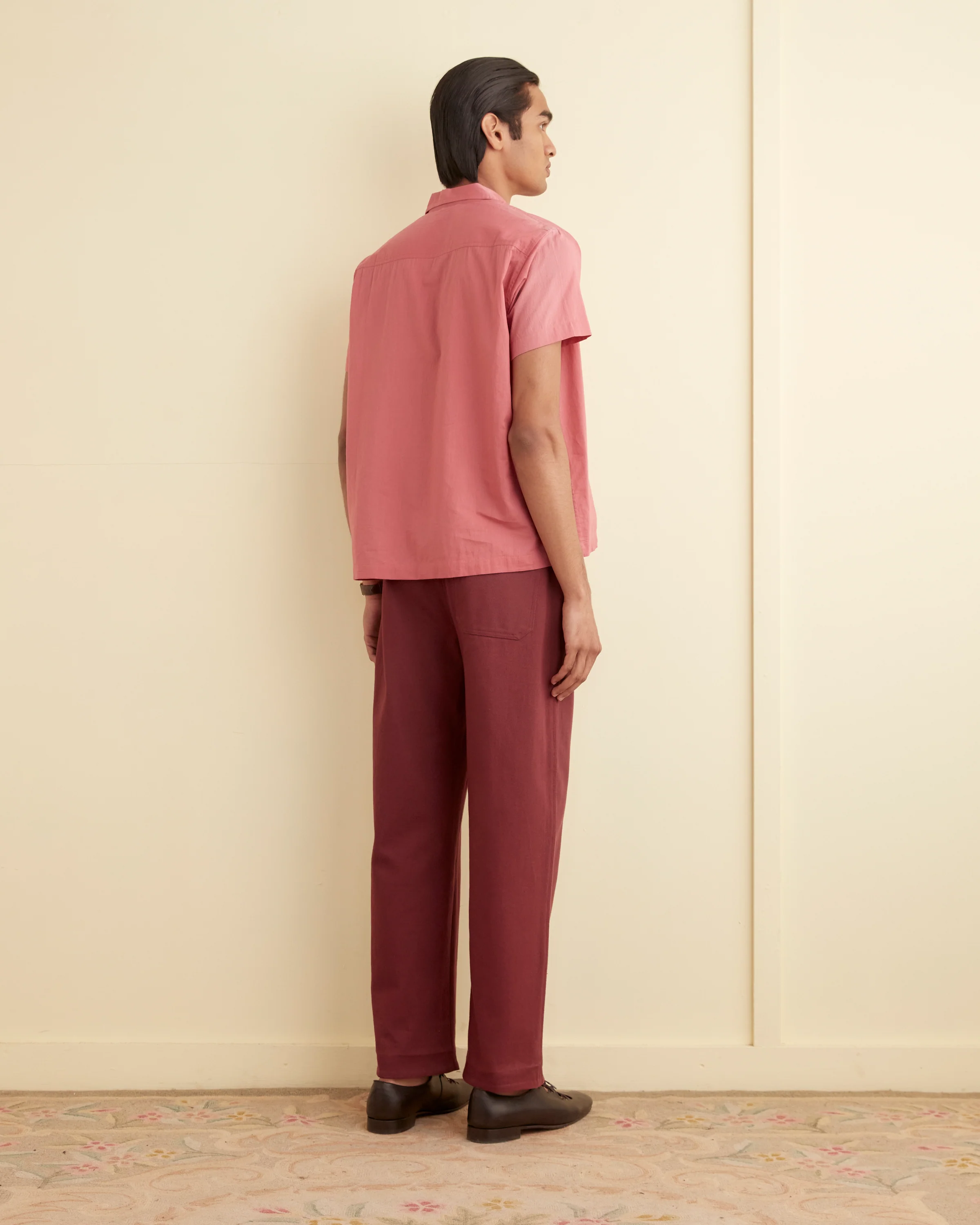 Voile Double-Pocket Short Sleeve Shirt - Pink - Image 3