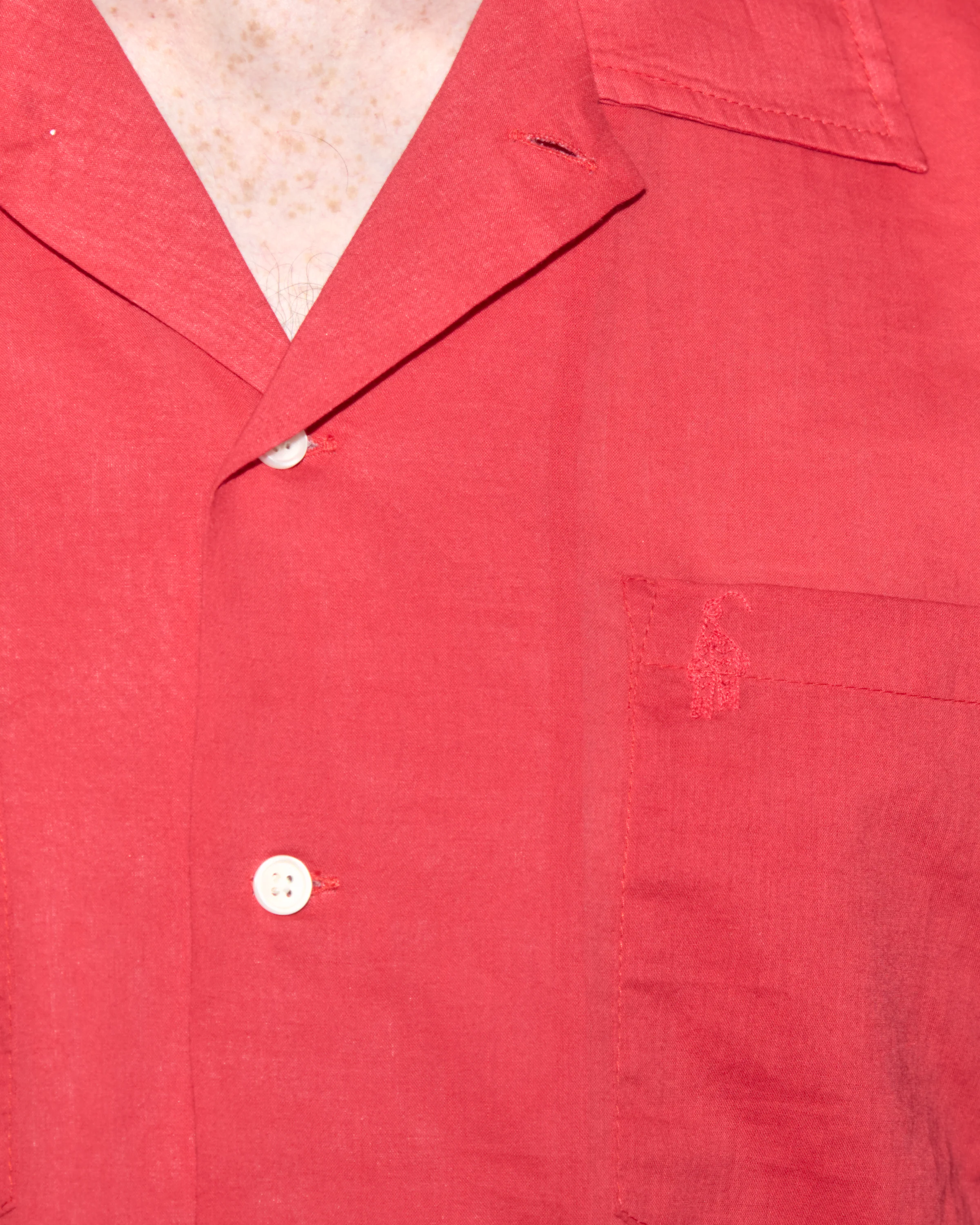 Voile Long Sleeve Shirt - Red - Image 2
