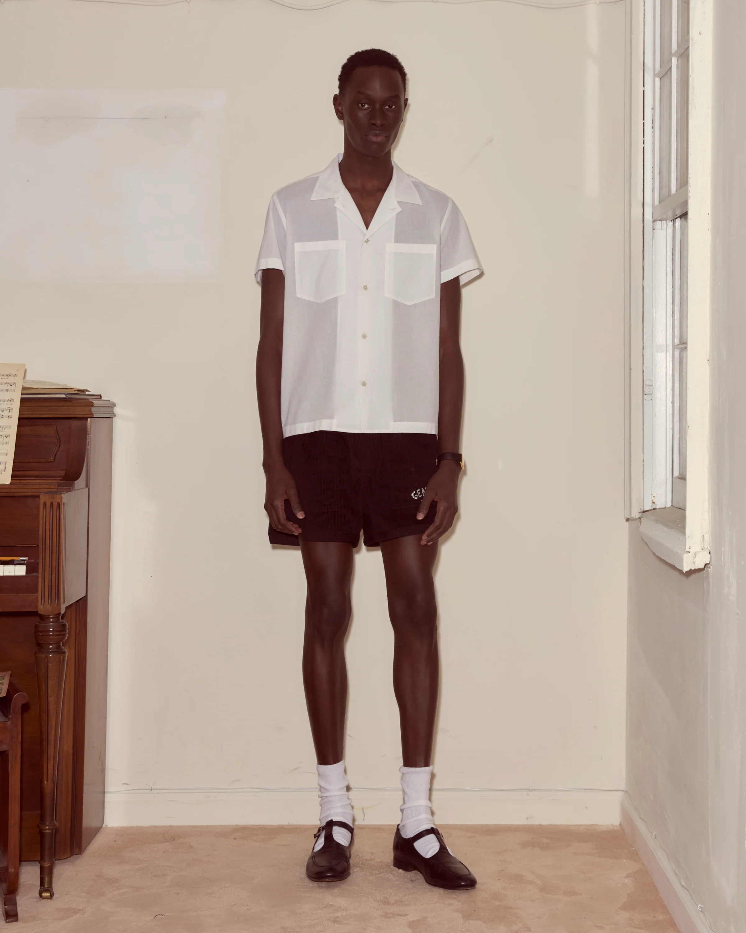 Voile Short Sleeve Shirt - White