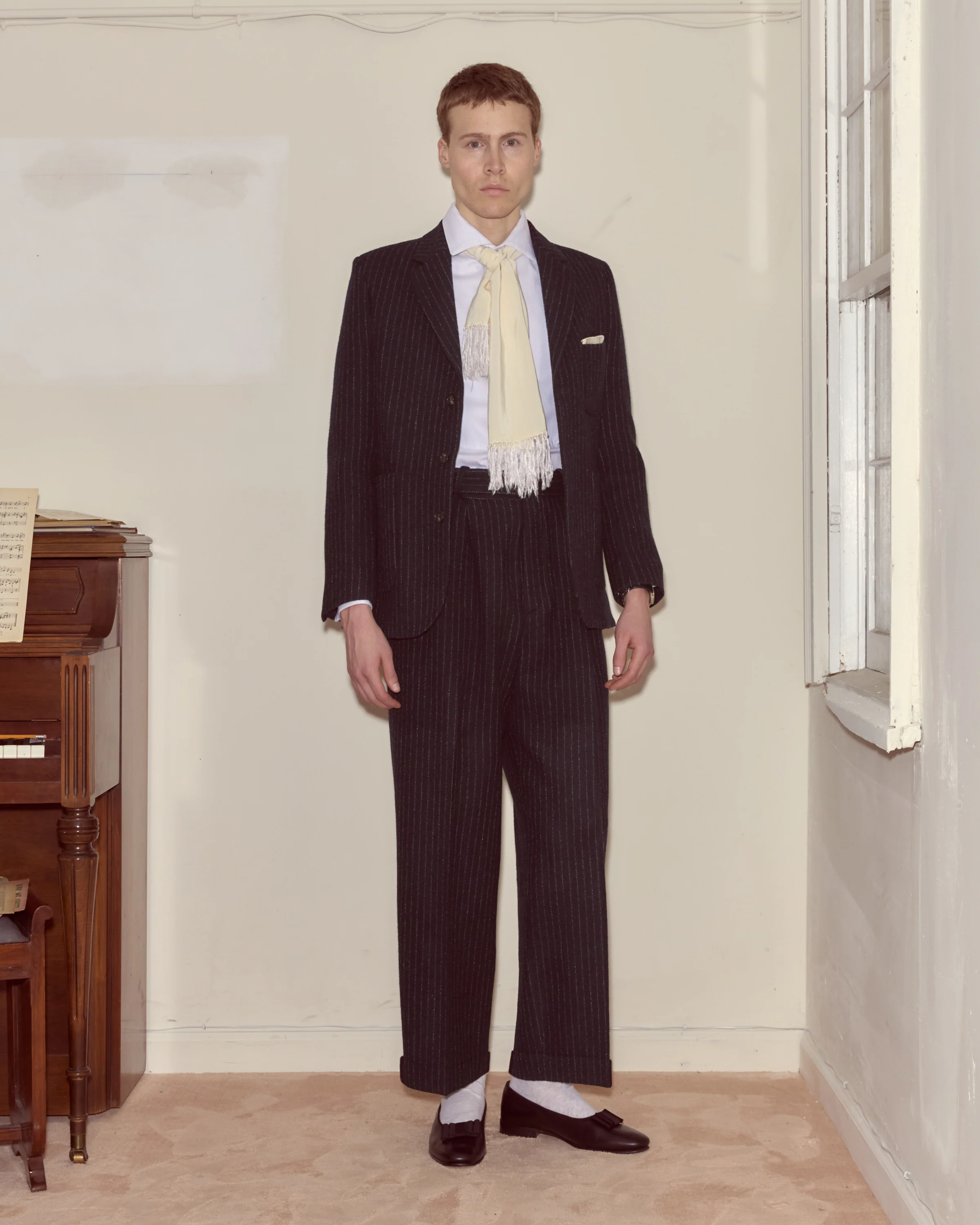 Waldorf Pinstripe Suit Jacket