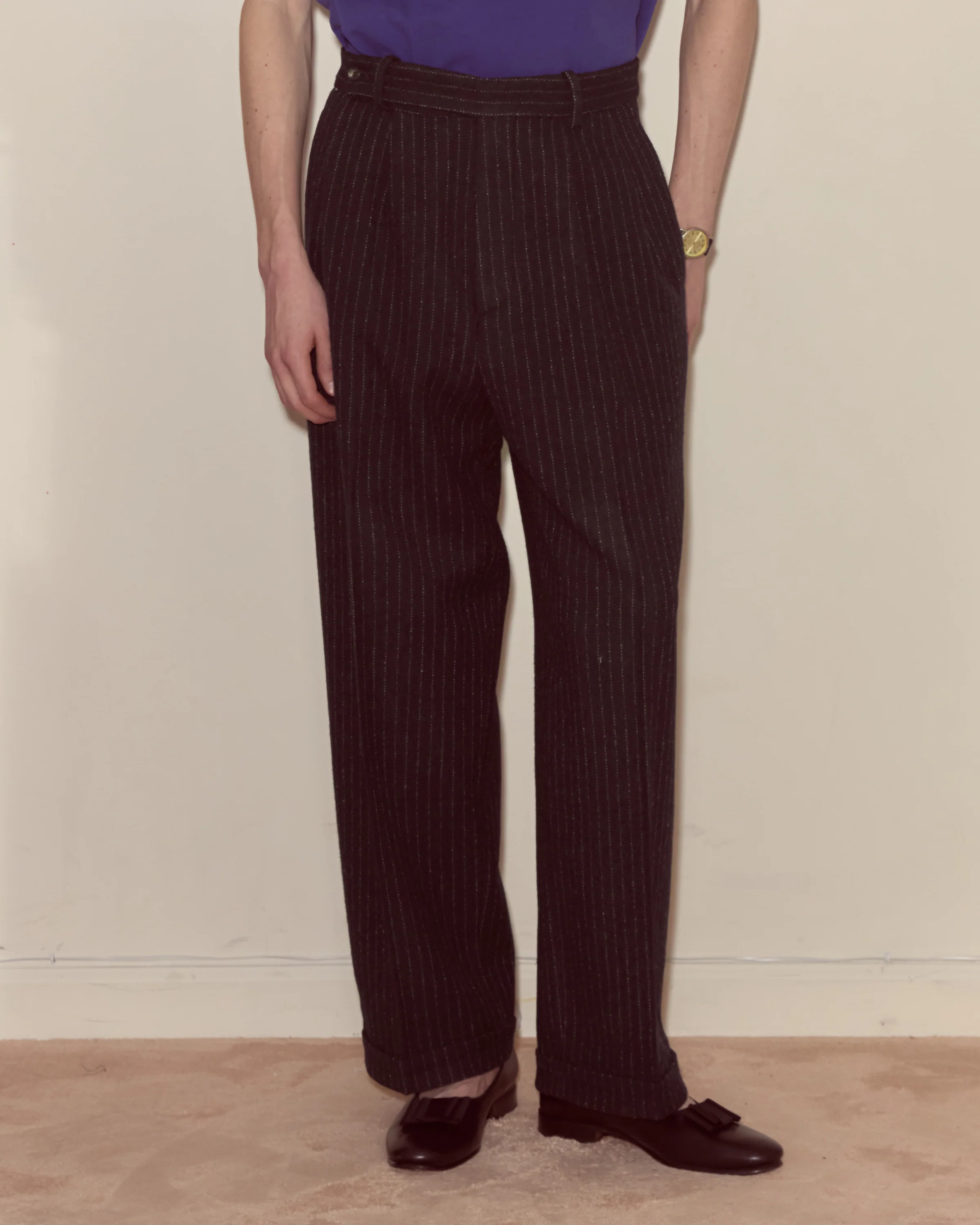 Waldorf Pinstripe Trousers - Image 2