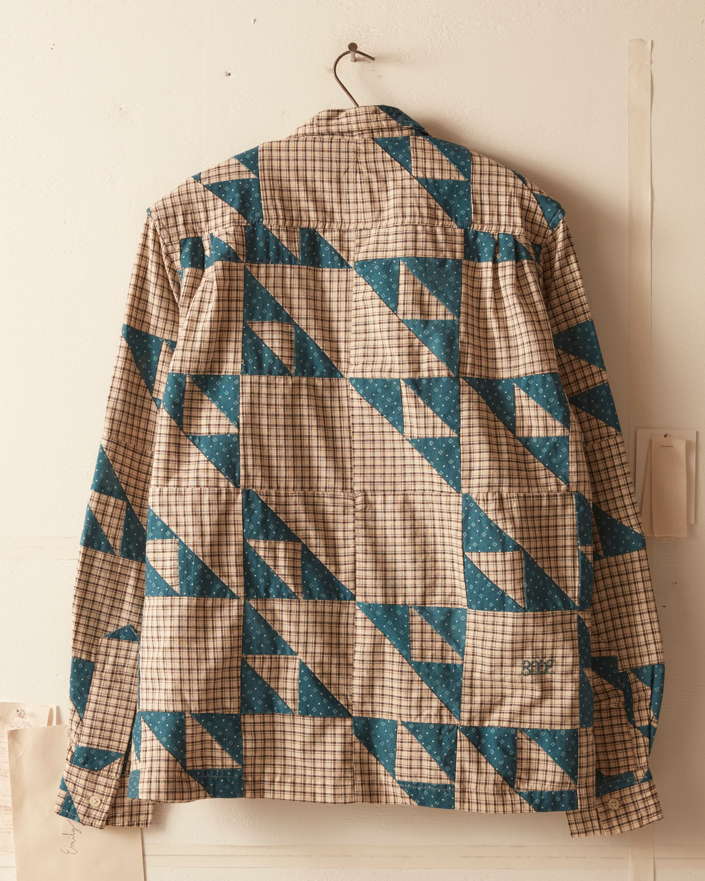 Wandering Lover Quilt Long Sleeve Shirt - Blue - Image 3