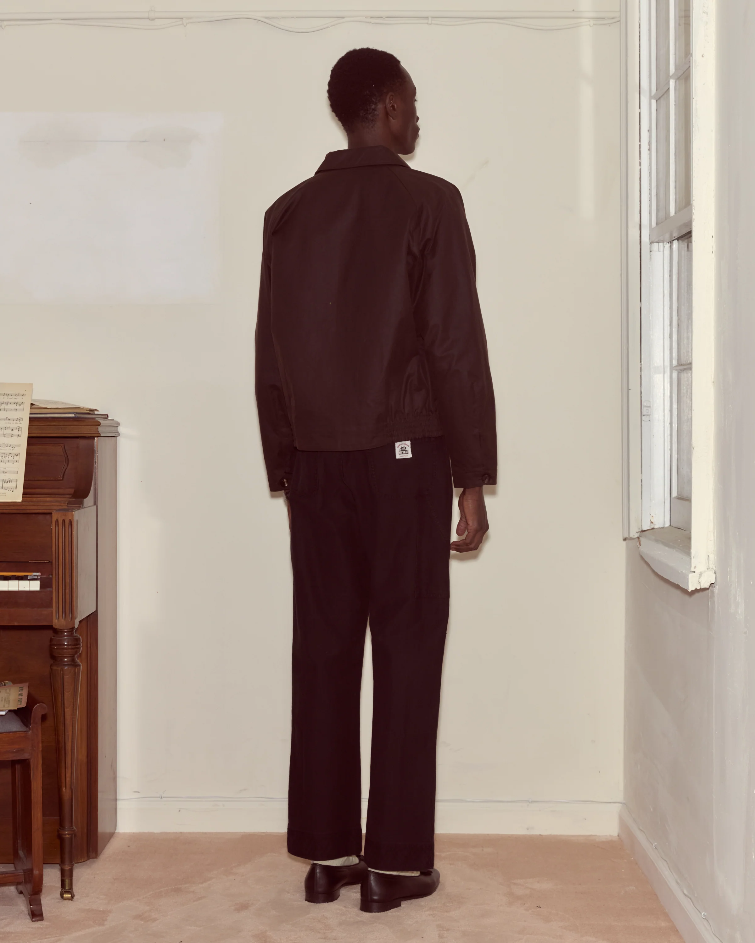 Waxed Coach's Jacket - Brown - Image 3