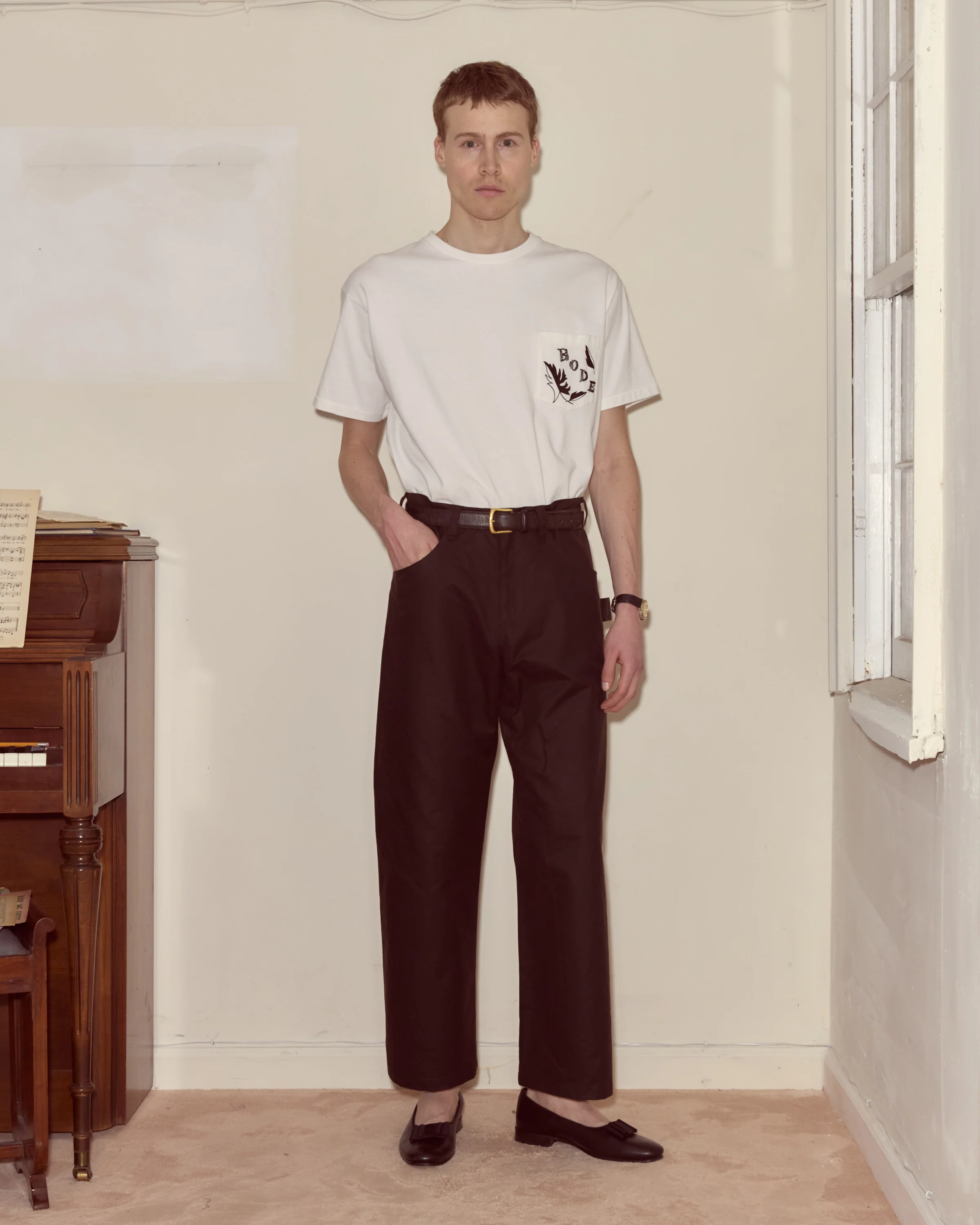 Waxed Cotton Knolly Brook Trousers - Brown