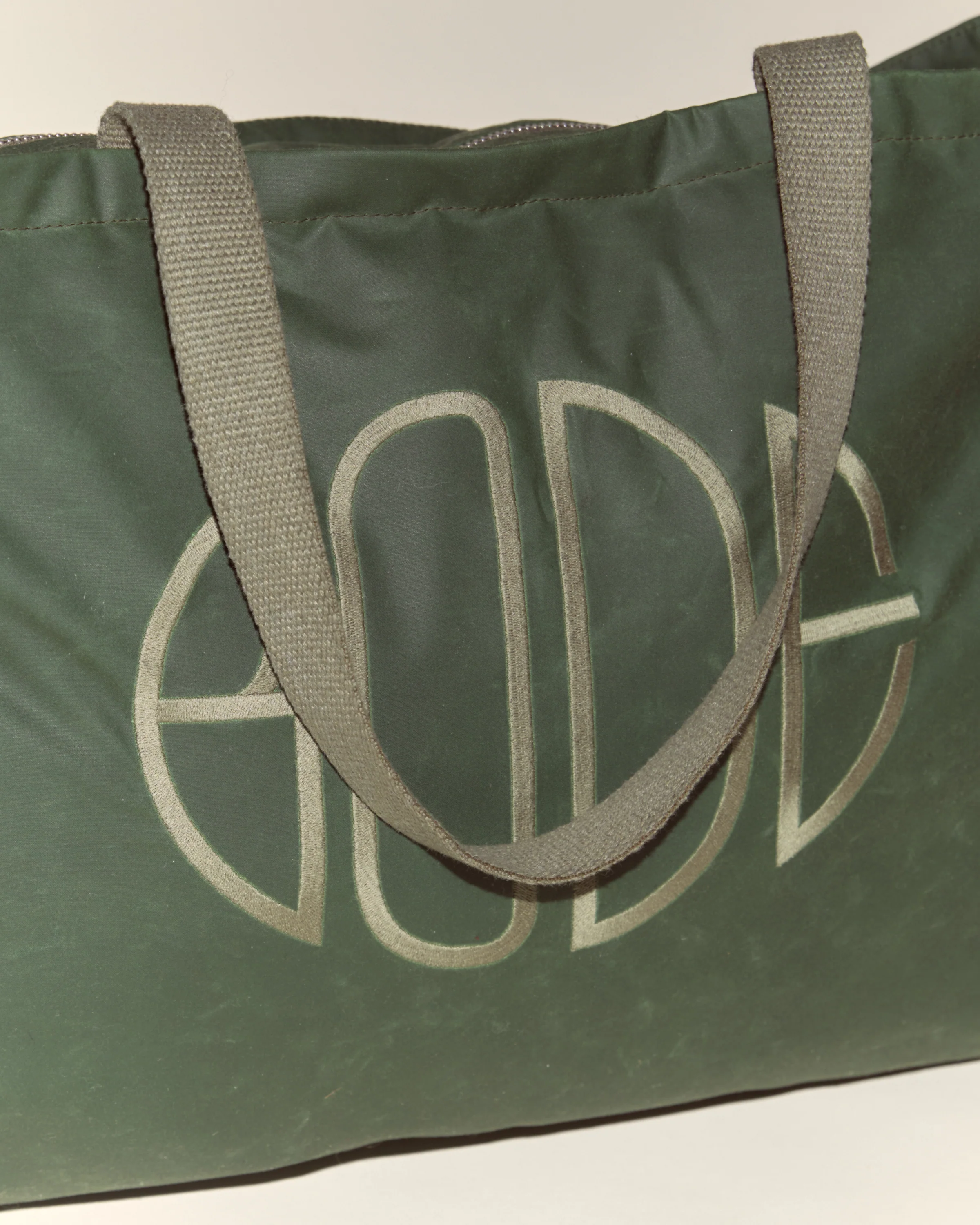Waxed Cotton Zip Tote - Image 6
