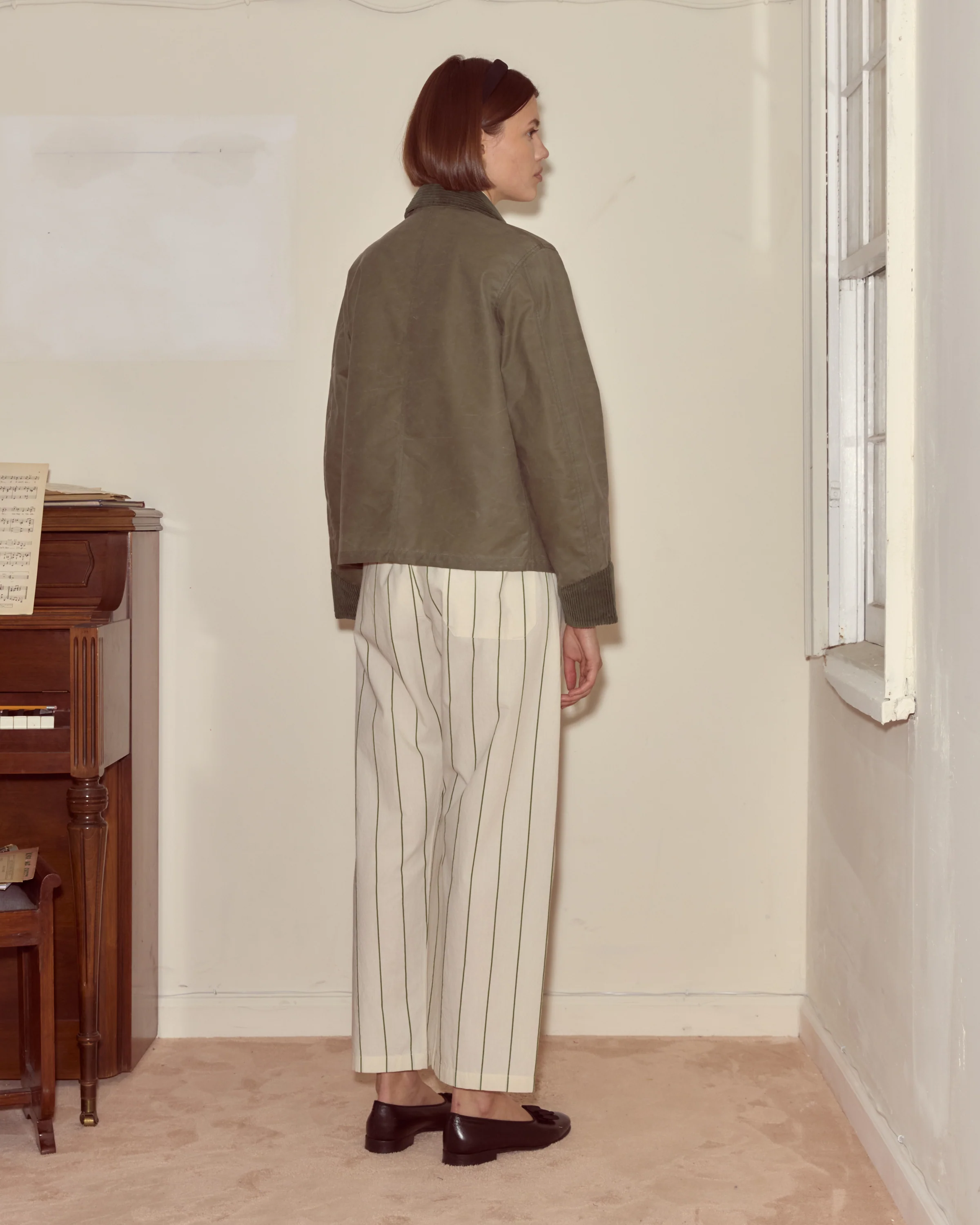 Waxed Craft Jacket - Light Green - Image 3