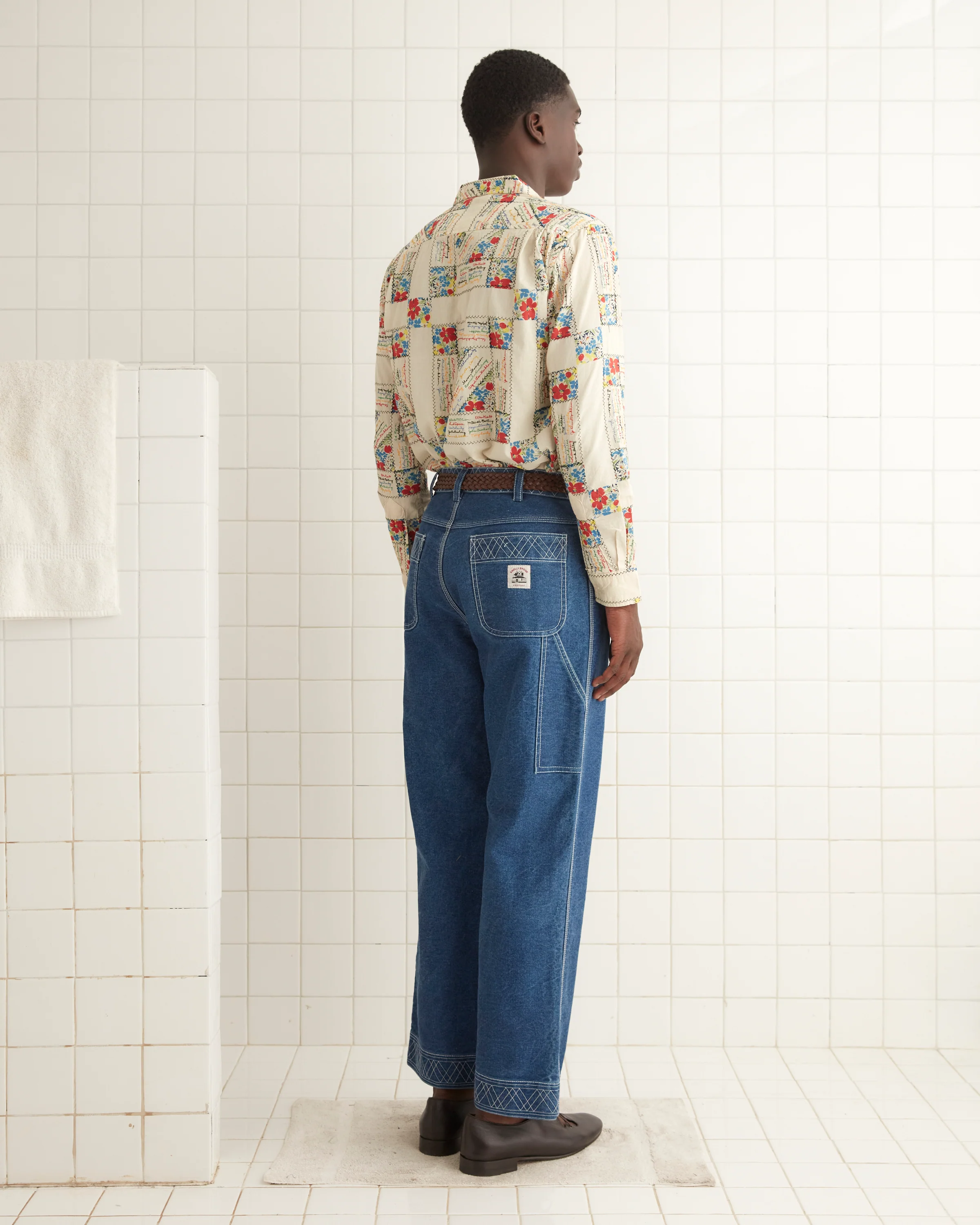 White Micro Signature Long Sleeve Shirt - Image 3