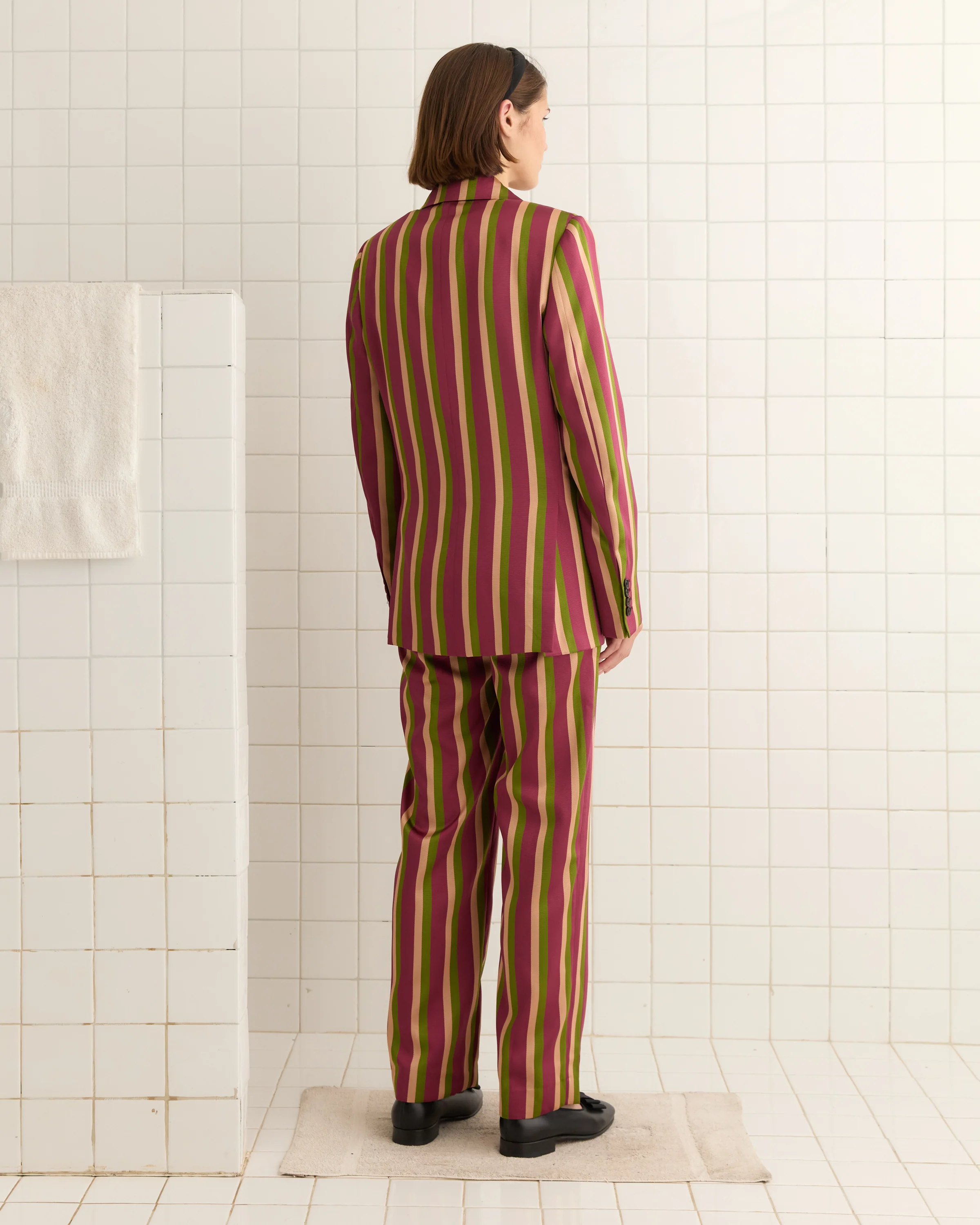 Juniper Stripe Double-Breasted Suit Jacket - Image 3