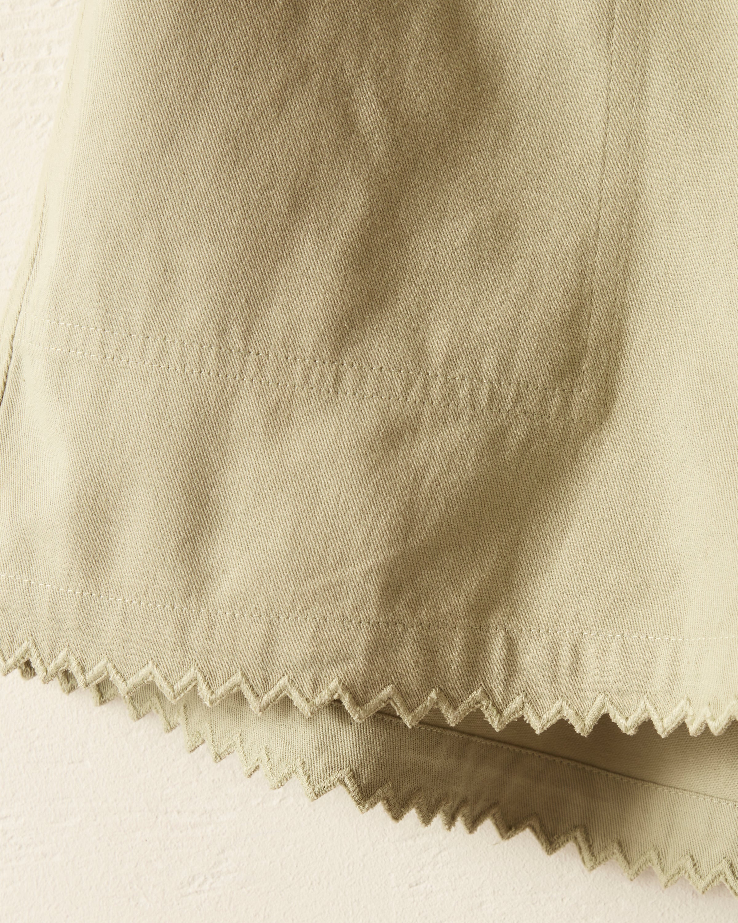 Zig-Zag Hem Shorts - Mint - Image 2