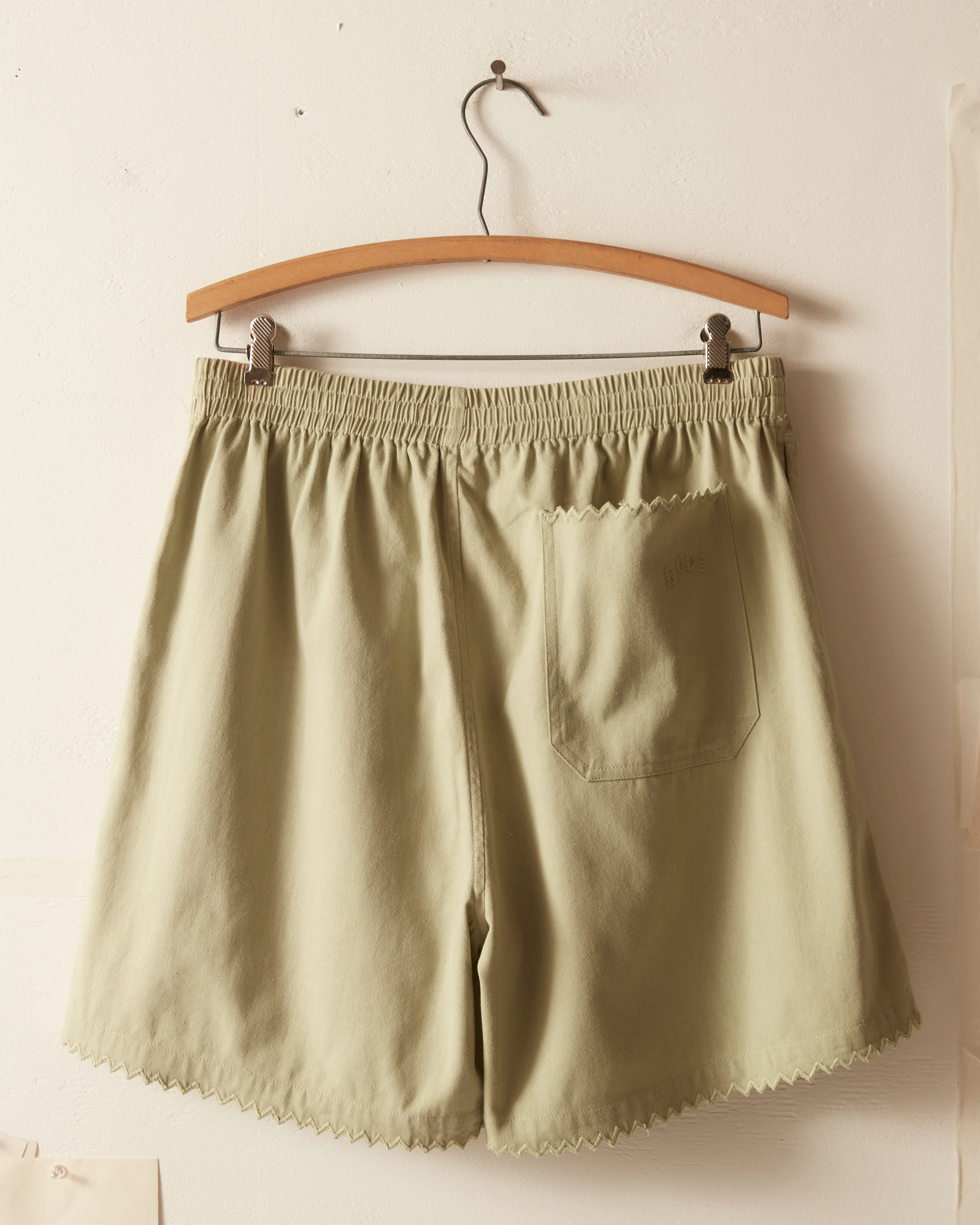 Zig-Zag Hem Shorts - Mint - Image 3